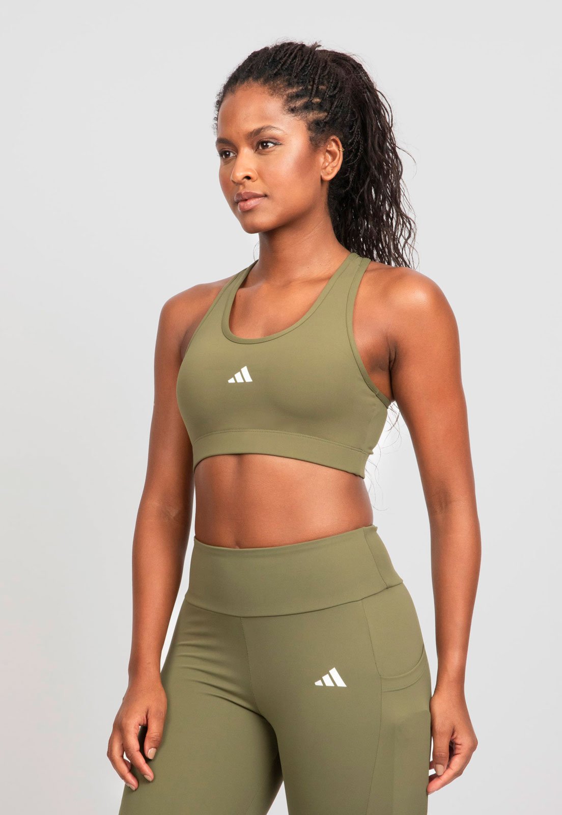 Top Feminino adidas Performance Básico Oliva