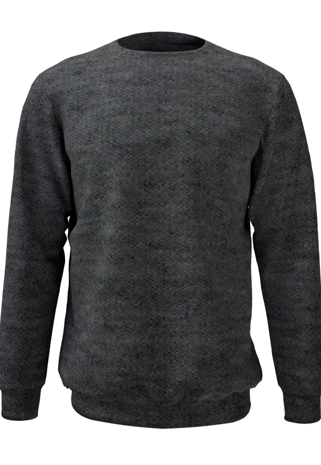 Blusa De Frio Moletom Gola Careca Em Algodão Super Macio E Moderno Chumbo