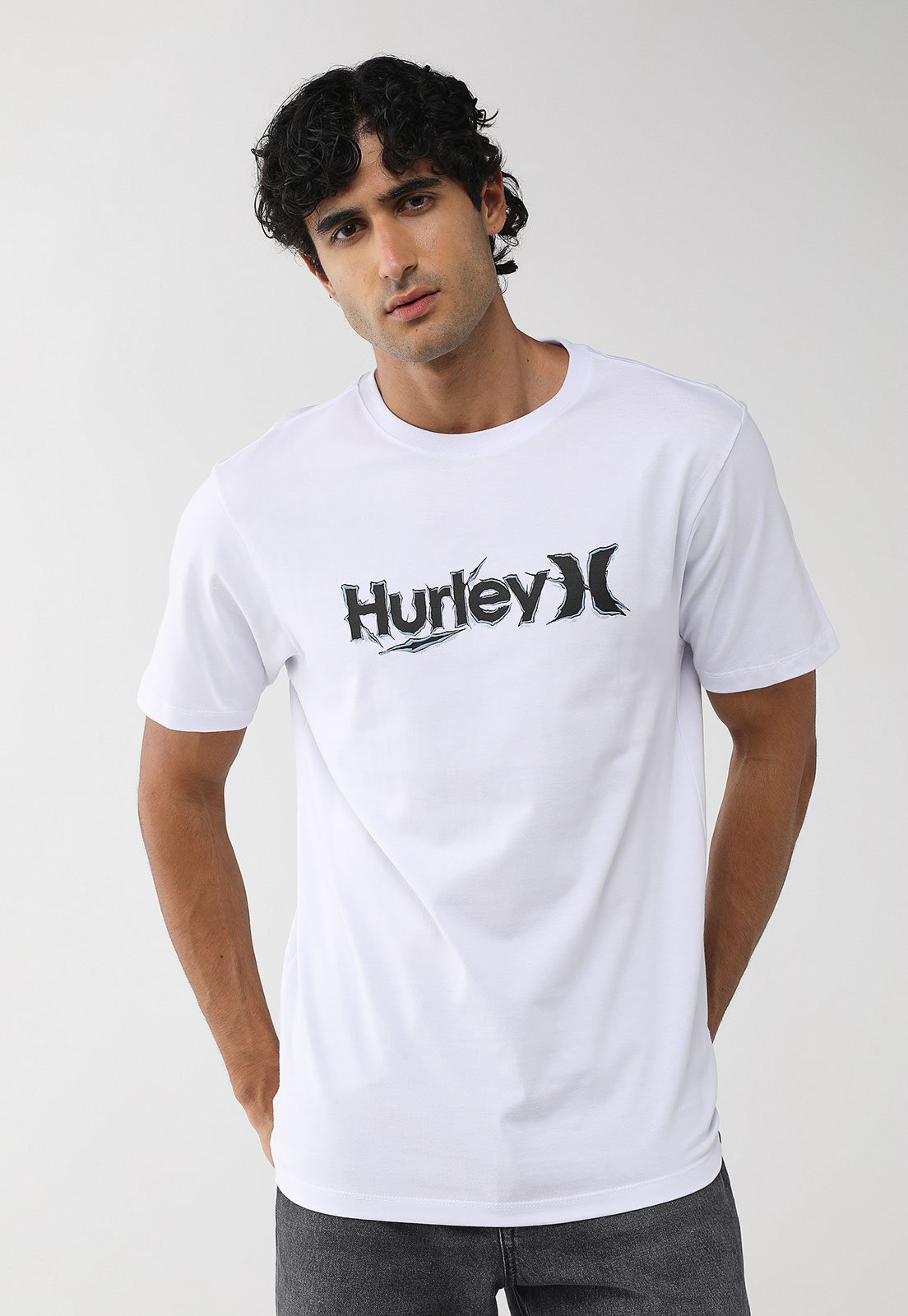 Camiseta Masculina Hurley Silk Rash PE Branca