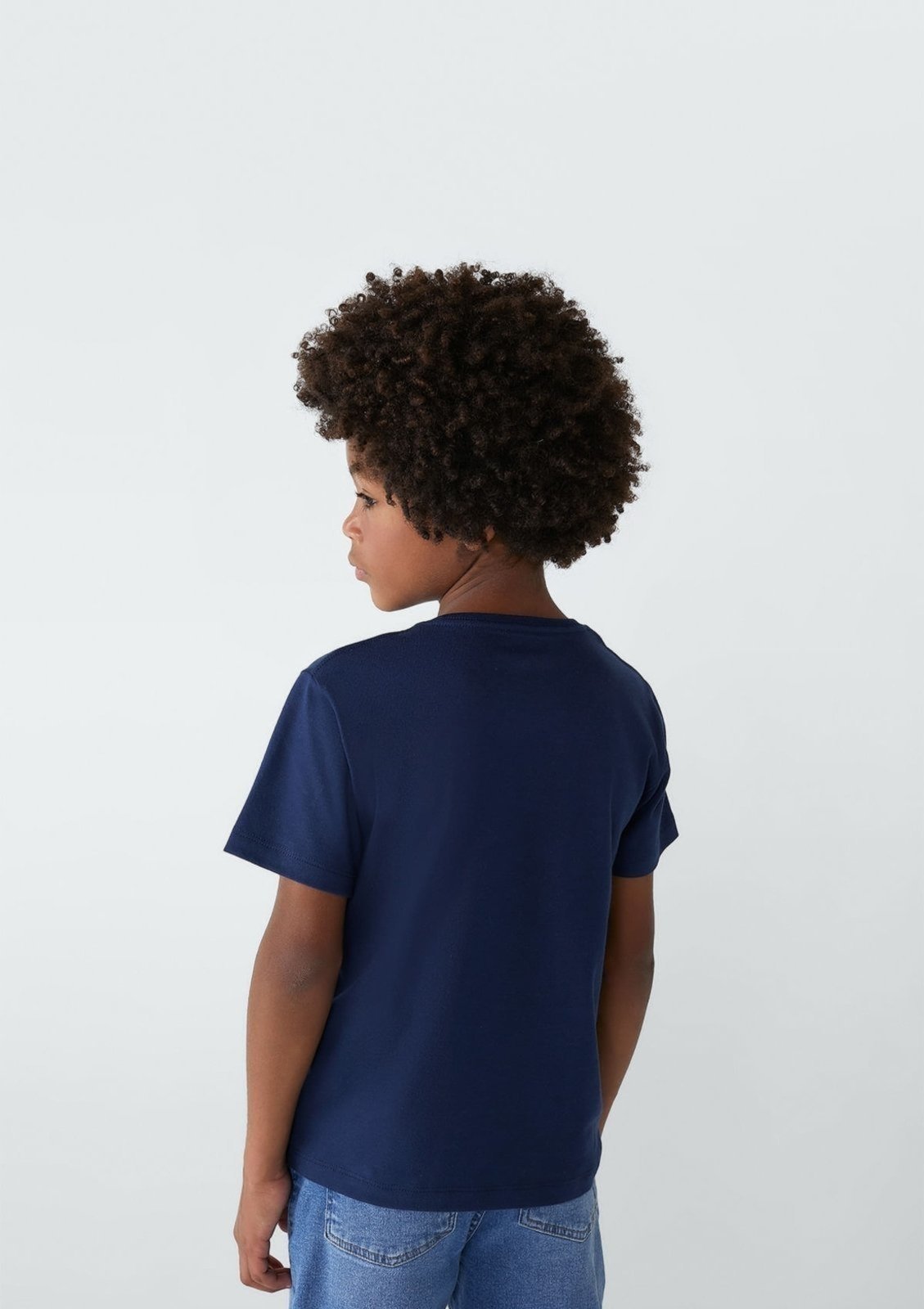 Vista 3 Infantil - Camiseta Básica Menino Manga Curta Slim Tam 1 A Hering azul Hering azul