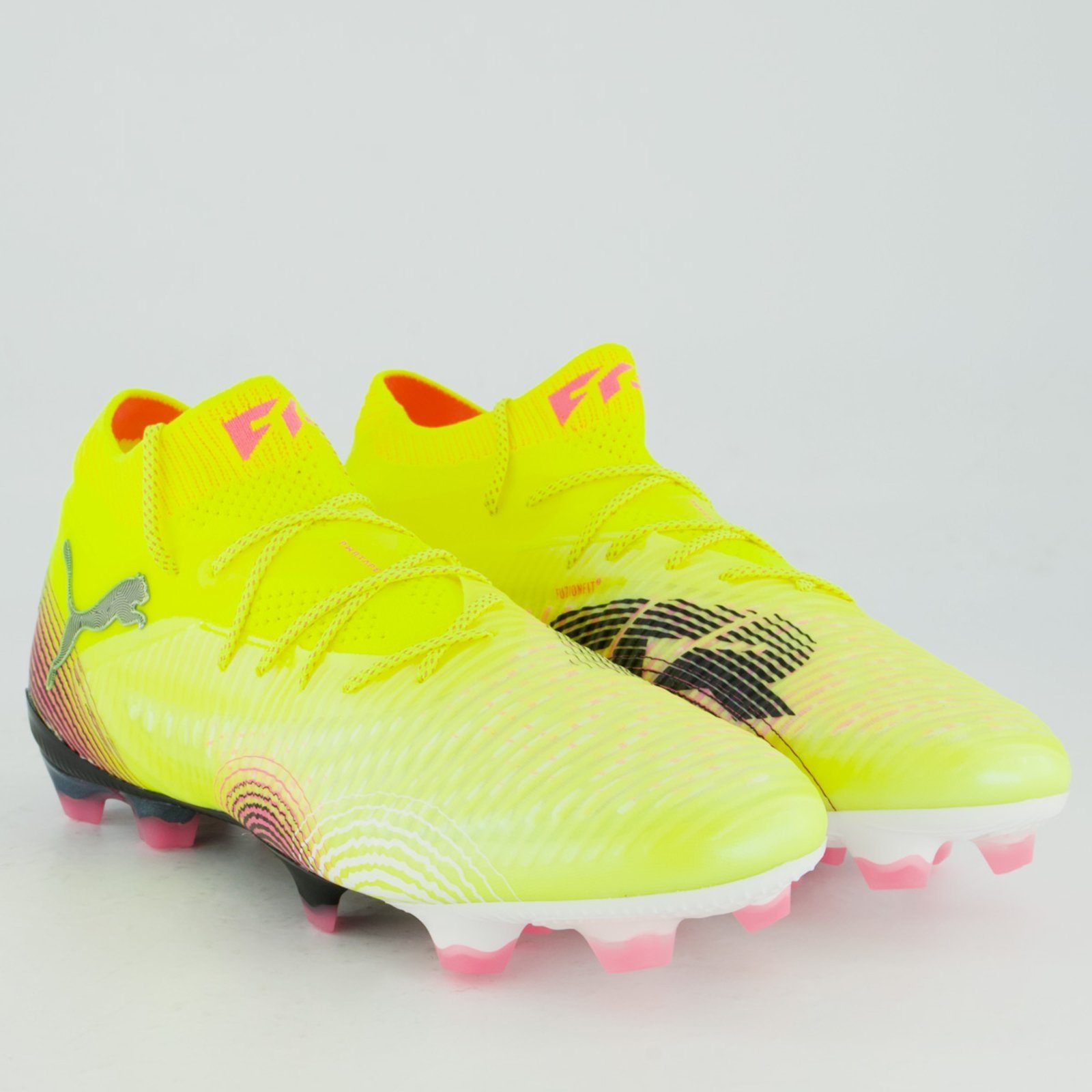 Vista 3 Chuteira Puma Future 8 Ultimate FG Campo Amarela amarelo Puma amarelo
