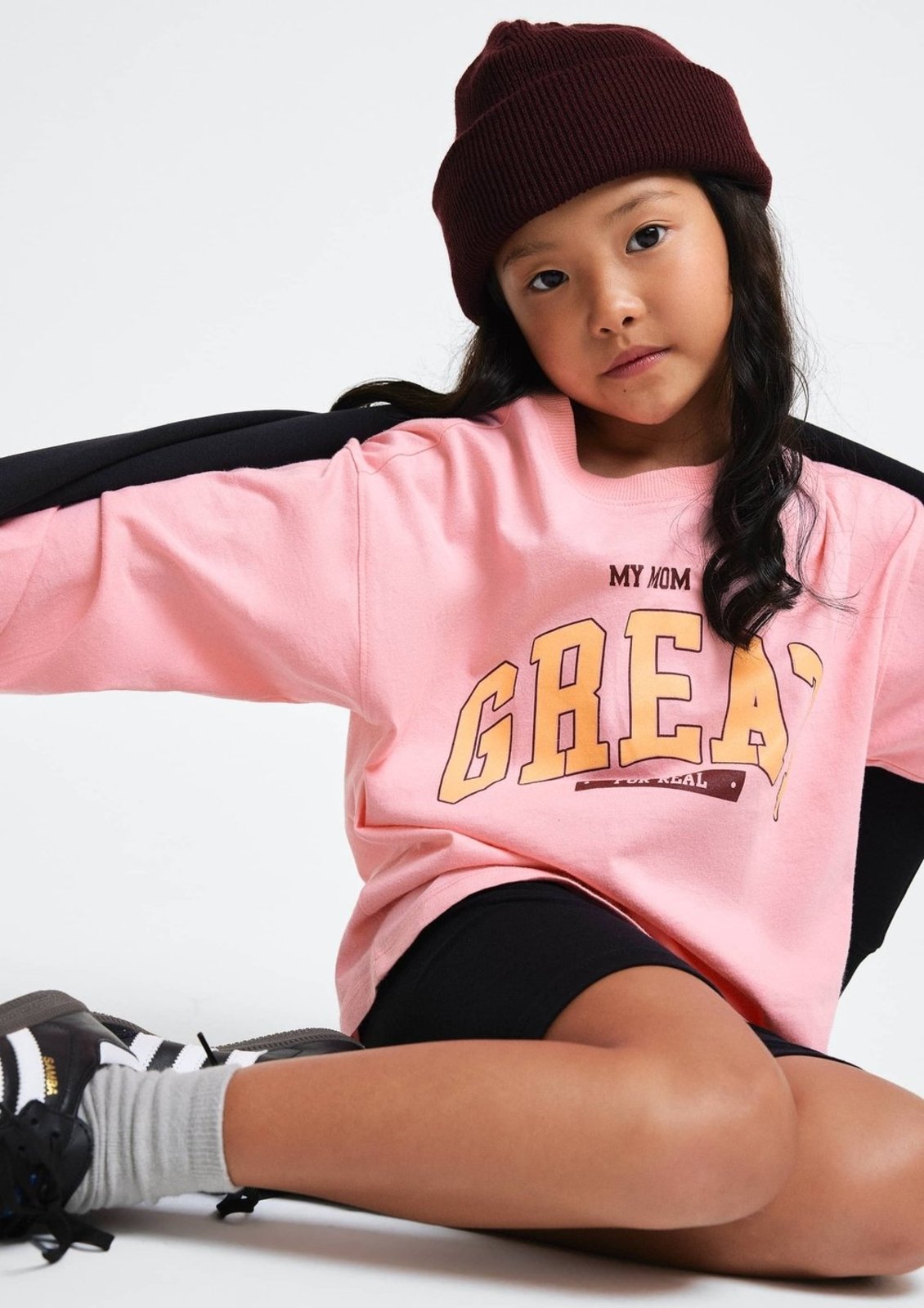 Infantil - Blusa Menina Oversized Manga Longa Estampada Hering
