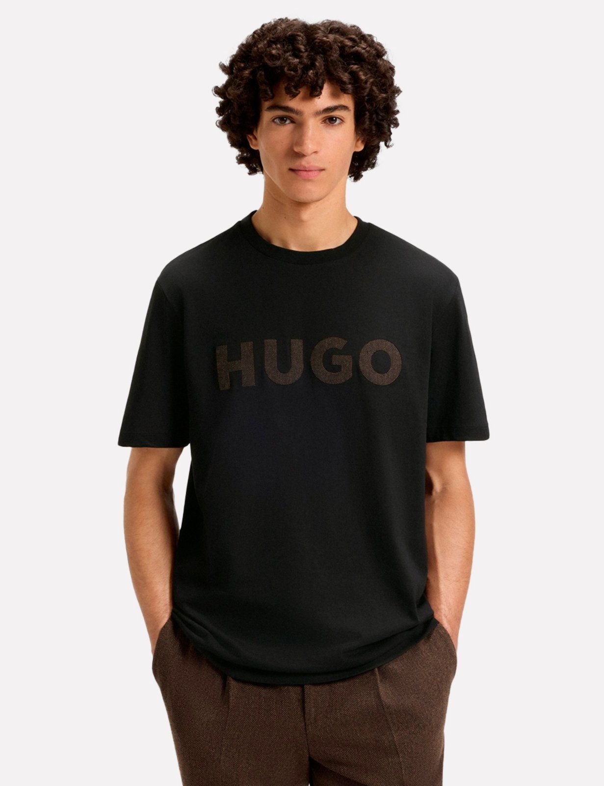 Camiseta Hugo Boss Masculina Regular Dulivio U253 Preta