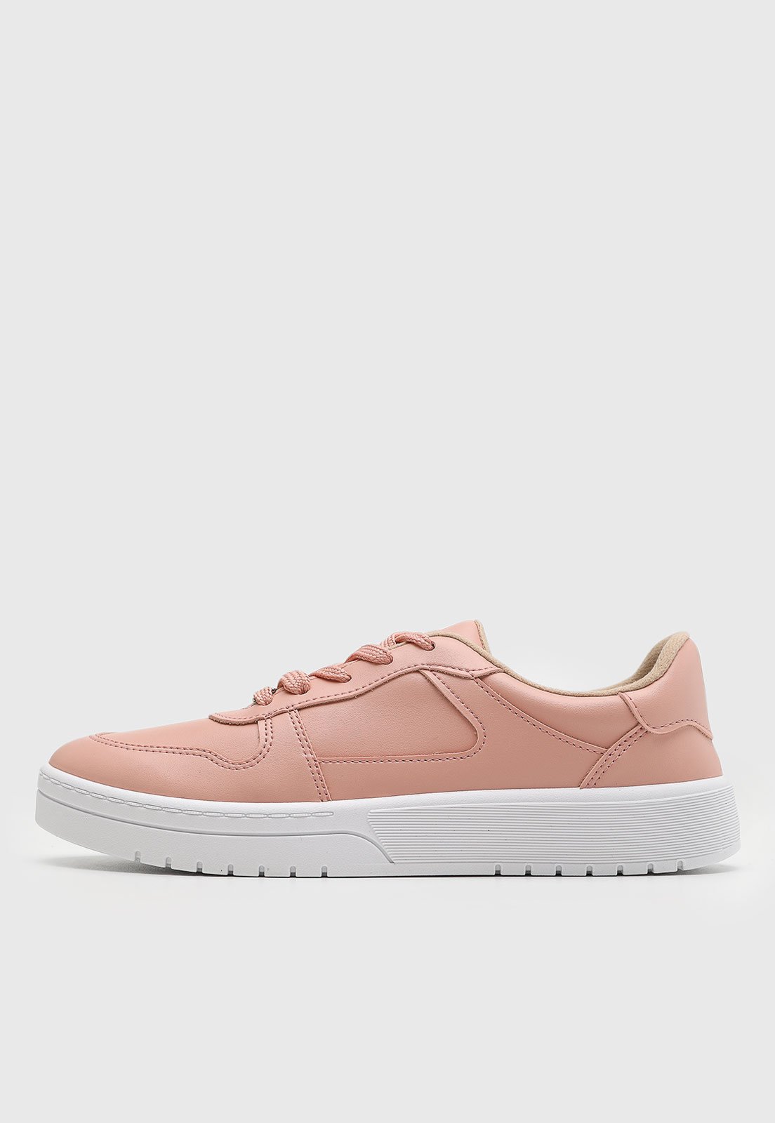 Tênis Moleca Recortes Rosa