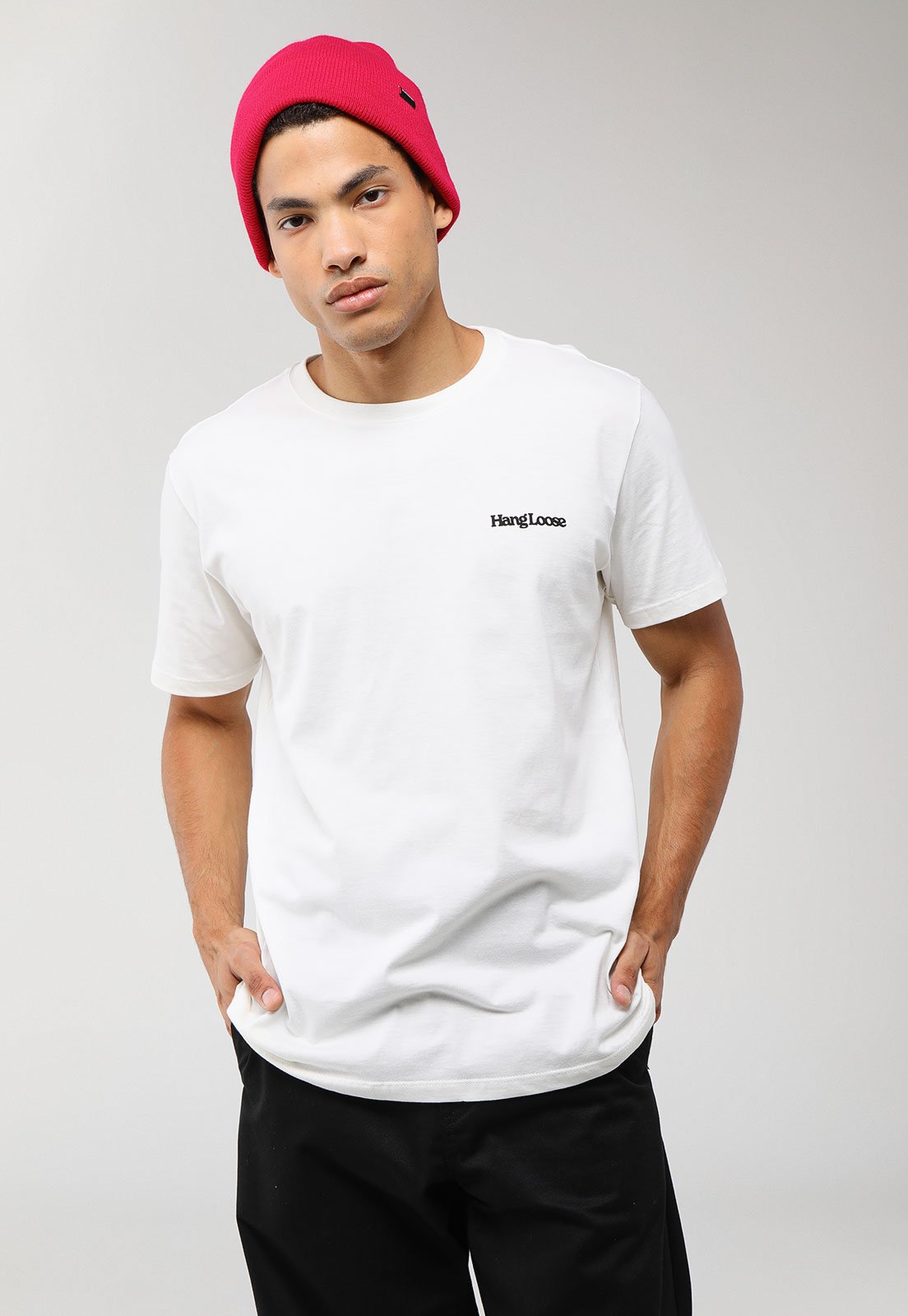 Camiseta Masculina Hang Loose Logo Branca