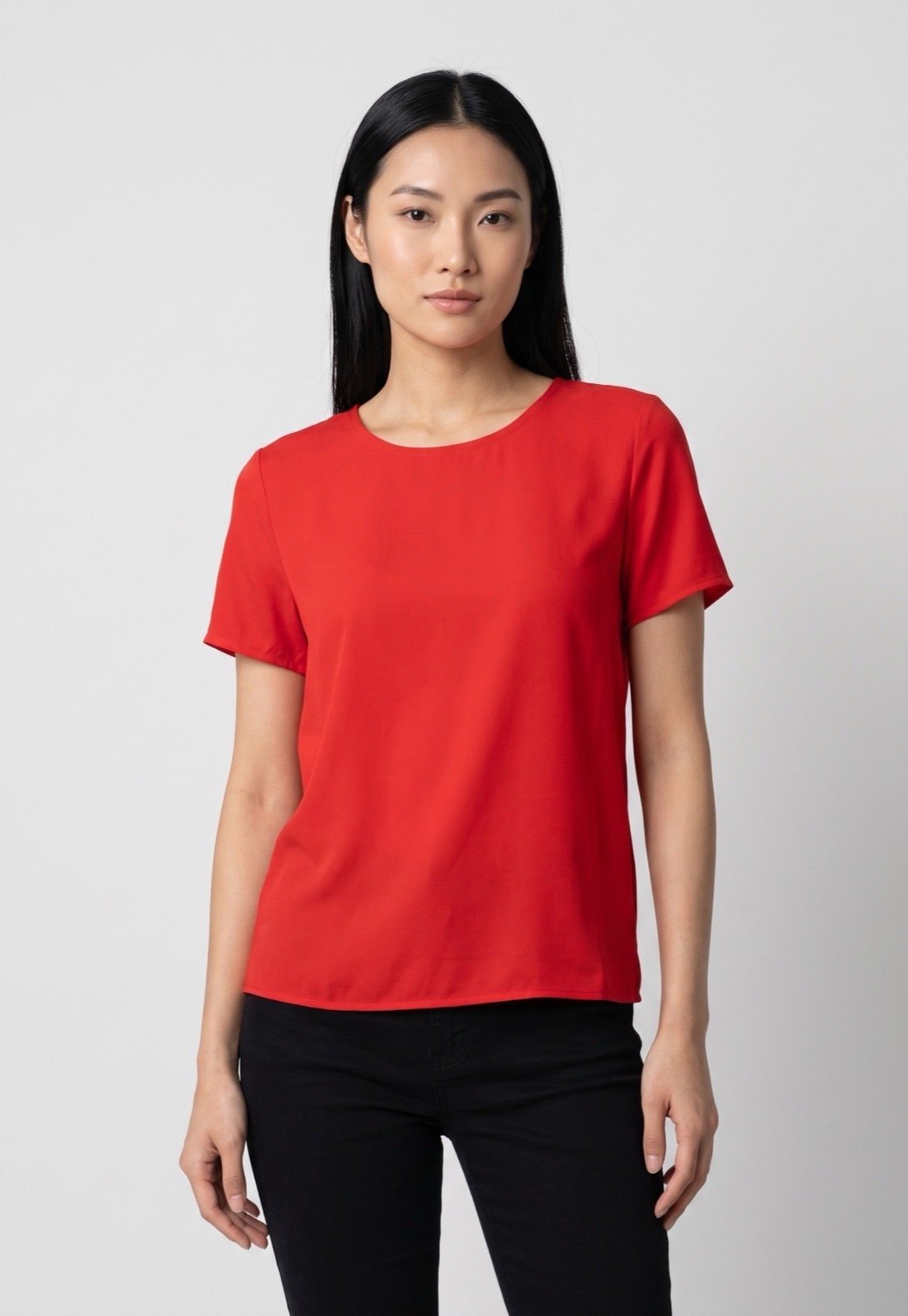 Blusa Feminina Lez a Lez Decote Redondo Vermelha