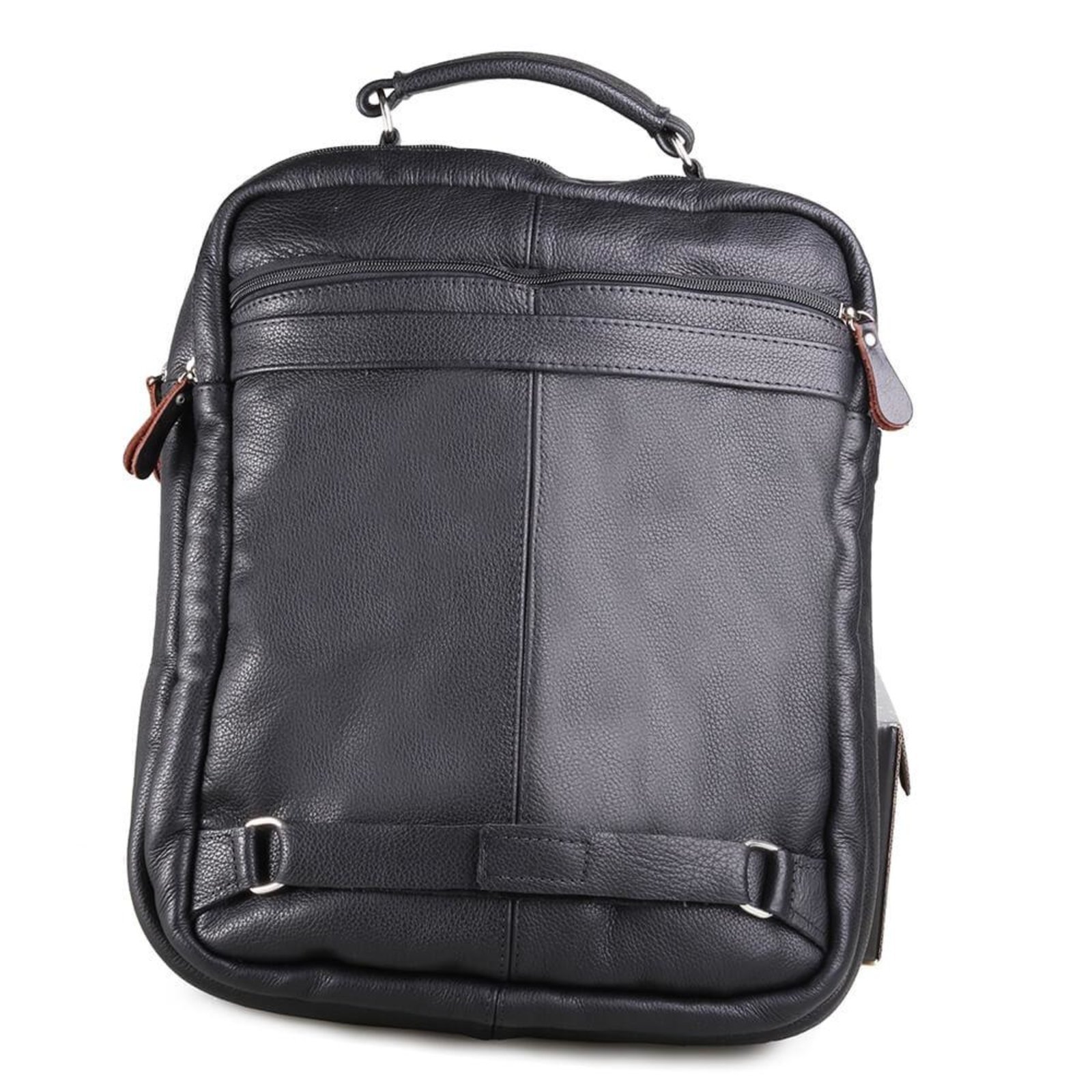 Mochila de Couro Executiva Impermeável Masculina Rafarillo Preto