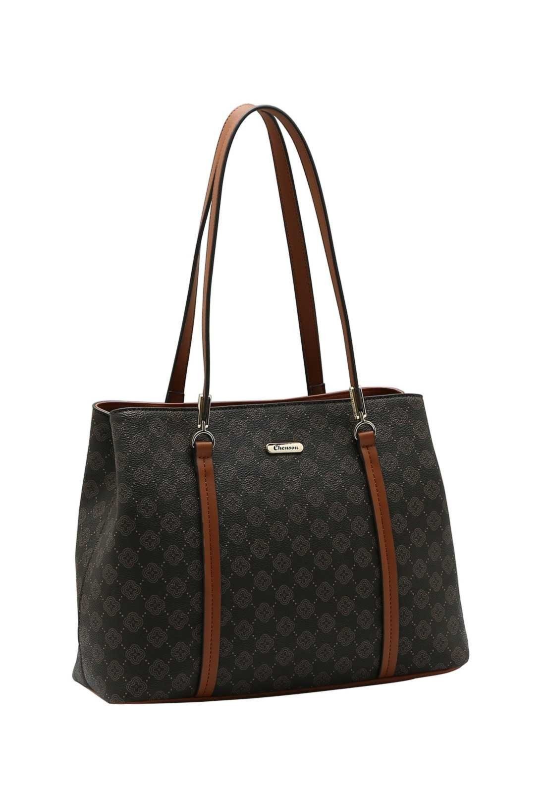 Bolsa Feminina Chenson Ombro Elemento Gráfico 3485877 Café