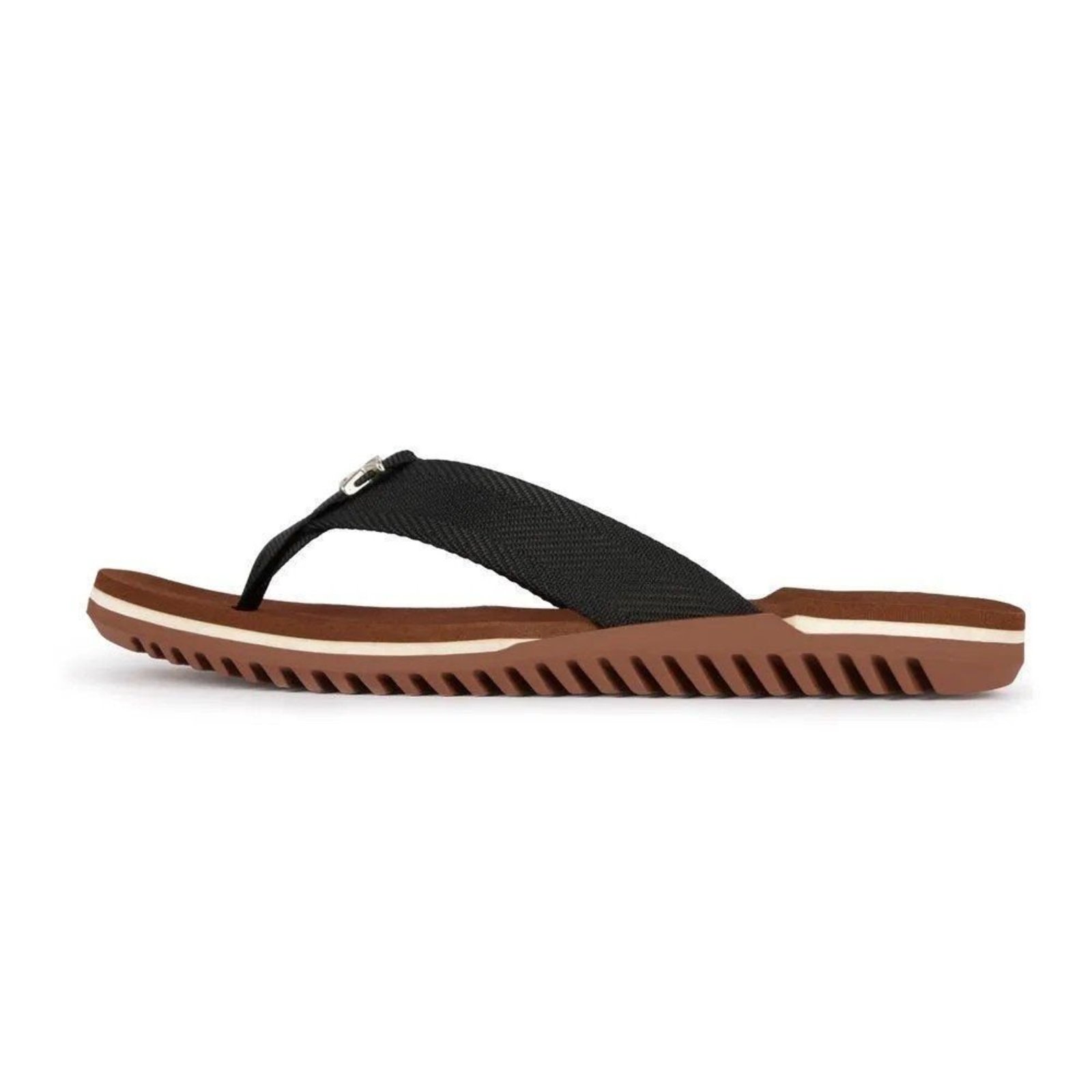 Sandália Masculina Kenner NK6 Marrom com Preto - Marrom - Kenner