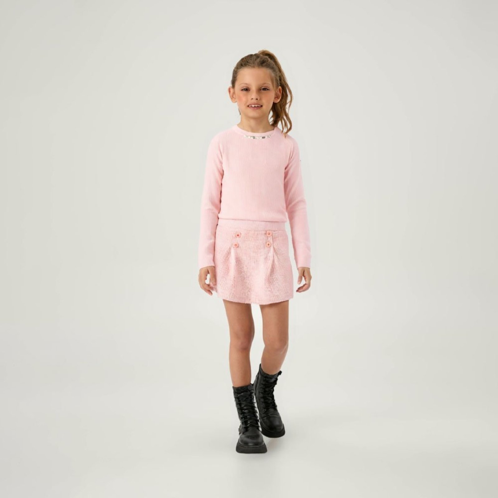 Infantil - Conjunto Rosa Pulla Bulla Menina - 55347-11