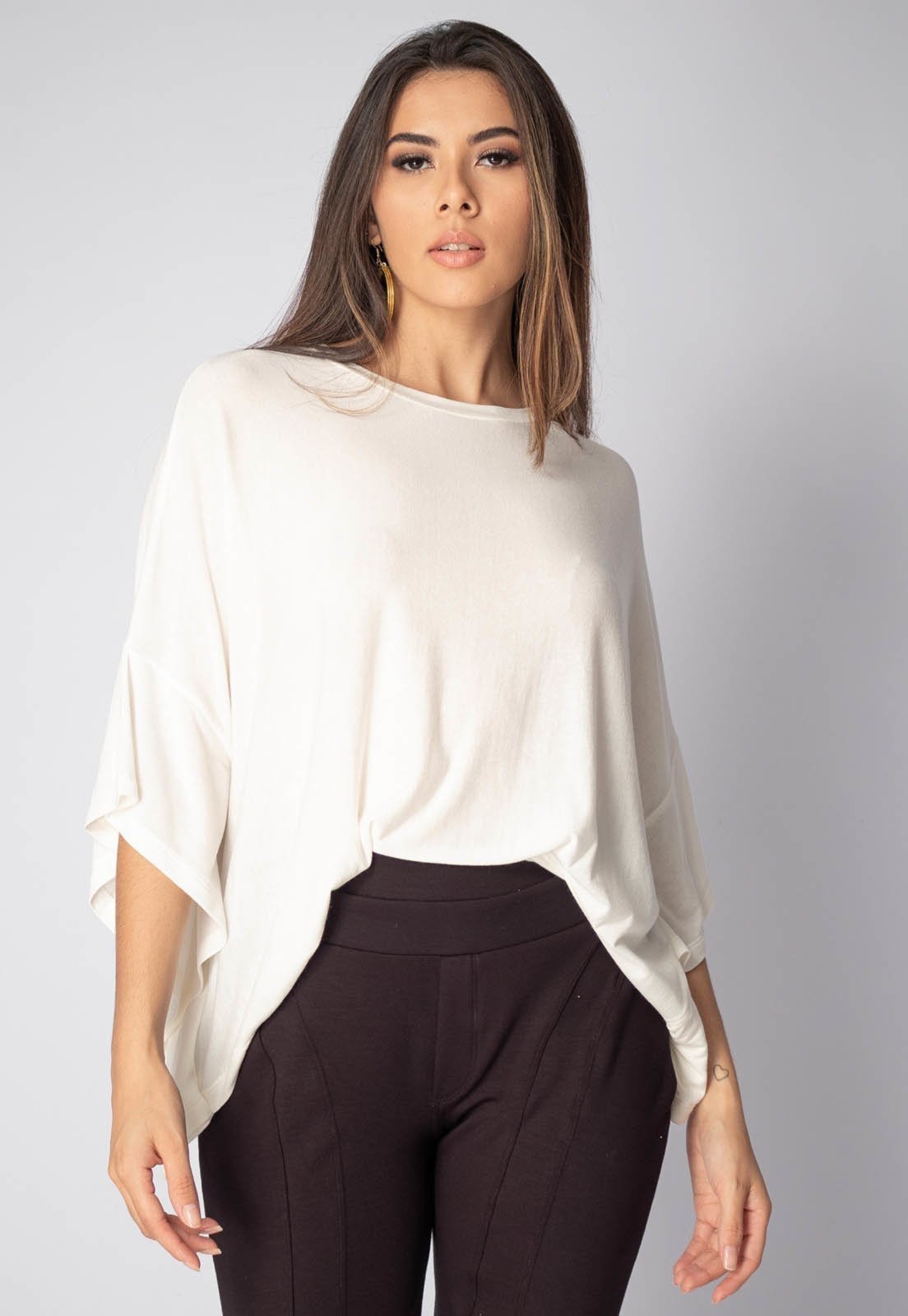 Blusa Asa Delta Amazonia Vital Malha Off White