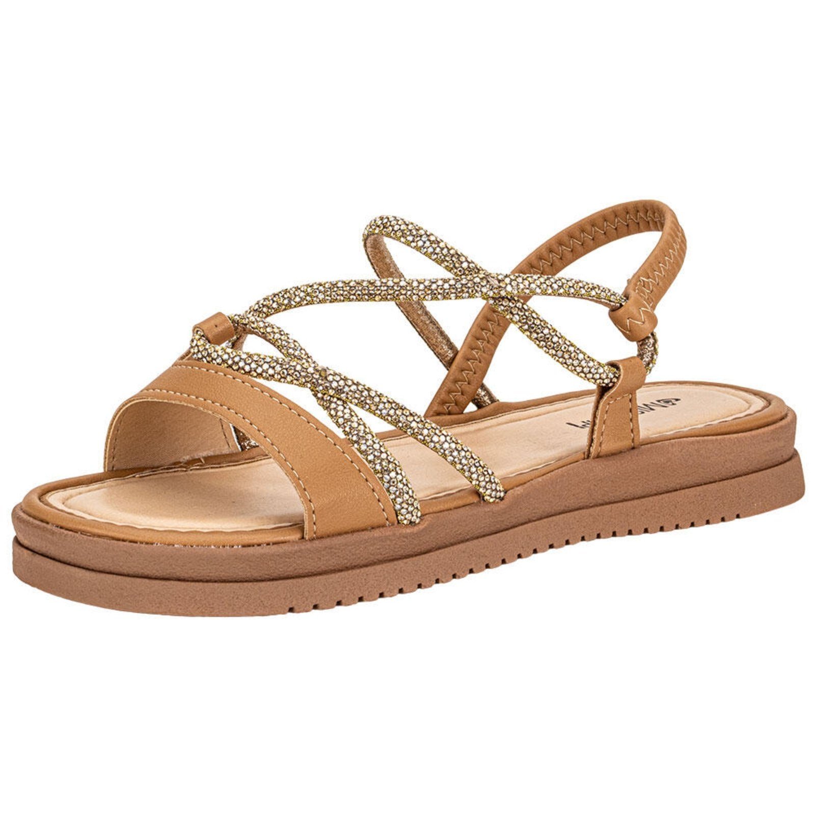 Sandália Feminina Flat Mississipi Mf031 A0640031 Caramelo