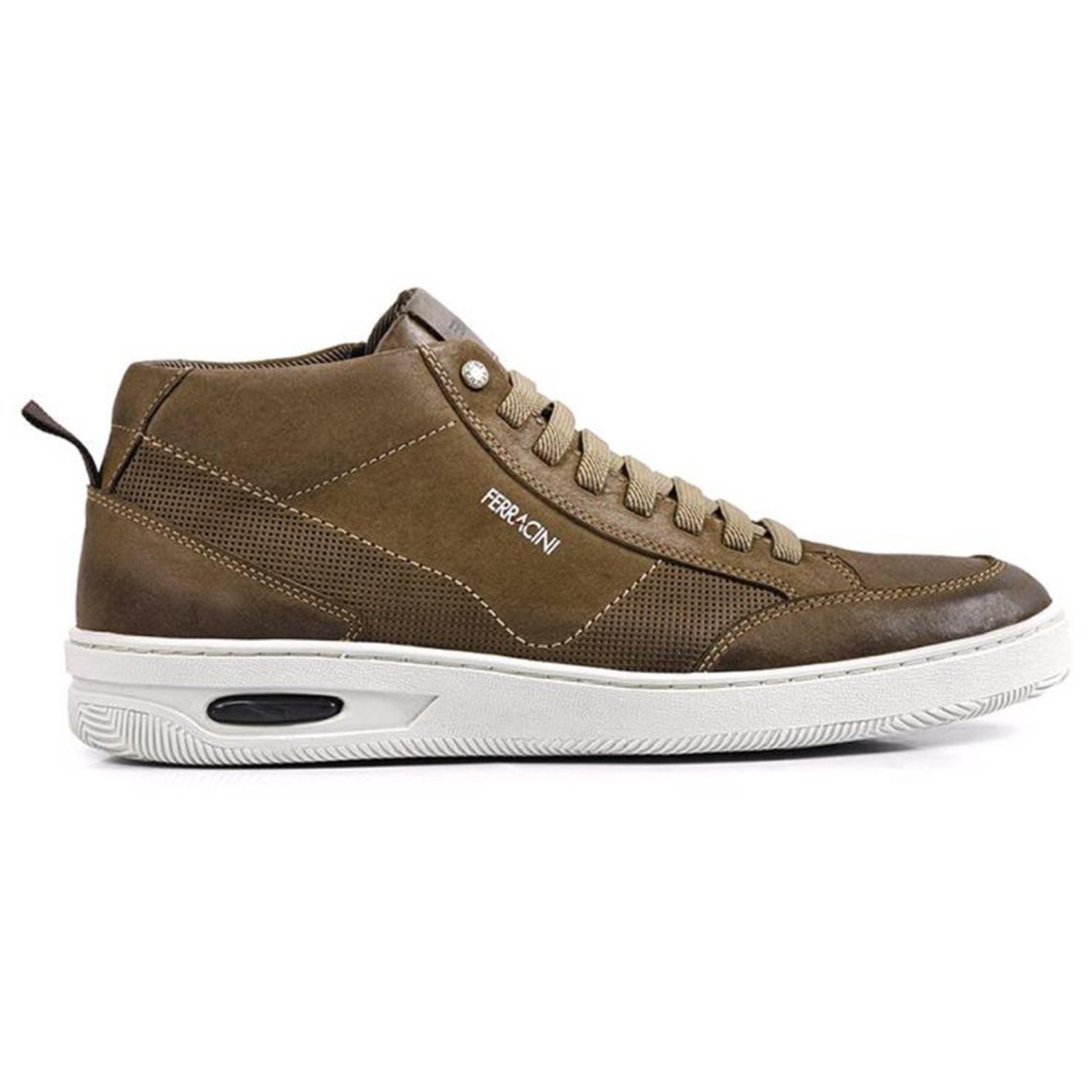 Sapatênis Ferracini Masculino de Couro Casual New Blady Areia