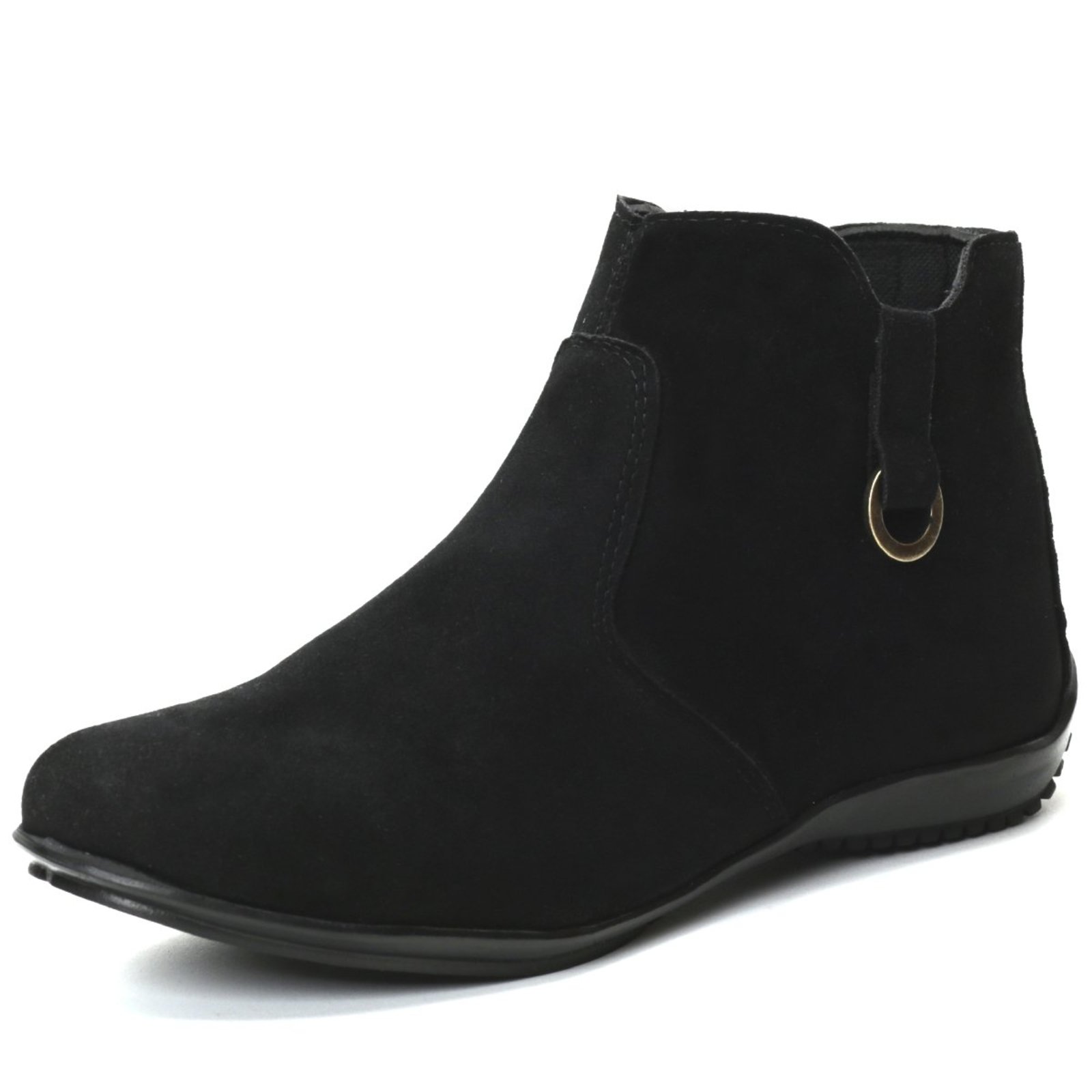 Bota Feminina Rovetto Casual Inverno Ziper Lateral Preta Conforto Leve