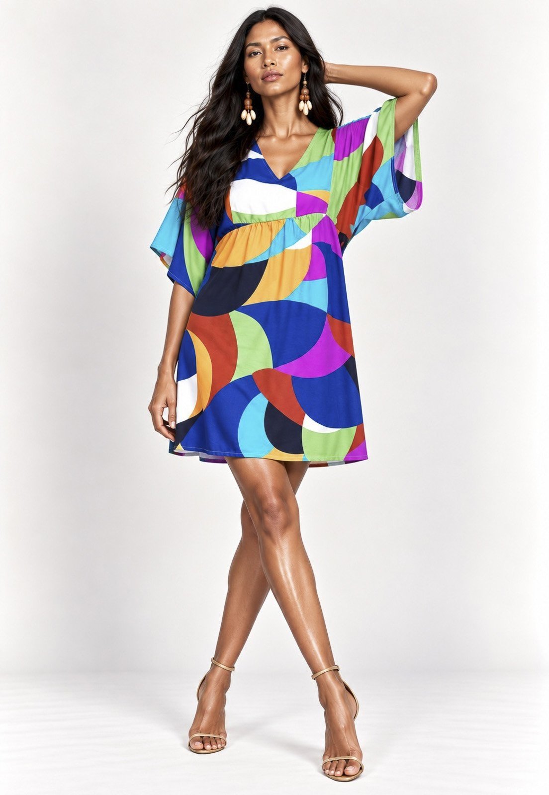 Vestido Curto CabanaFree Jardim Azul