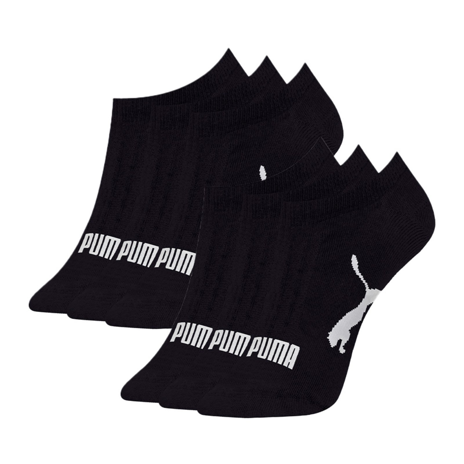 Kit 6 Pares Meia Puma Sapatilha Original Algodão Com Nf Preto