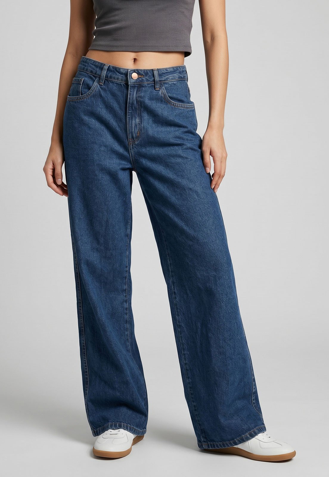 Calça Feminina Lança Perfume Jeans Barra Reta Azul
