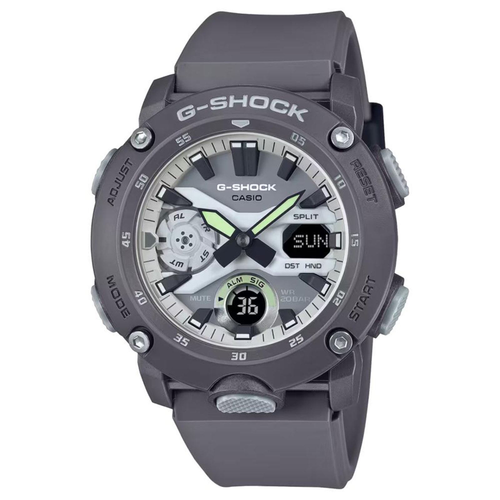 Vista 2 Relógio G-Shock GA-2000HD-8ADR Cinza Escuro grafite G-SHOCK grafite