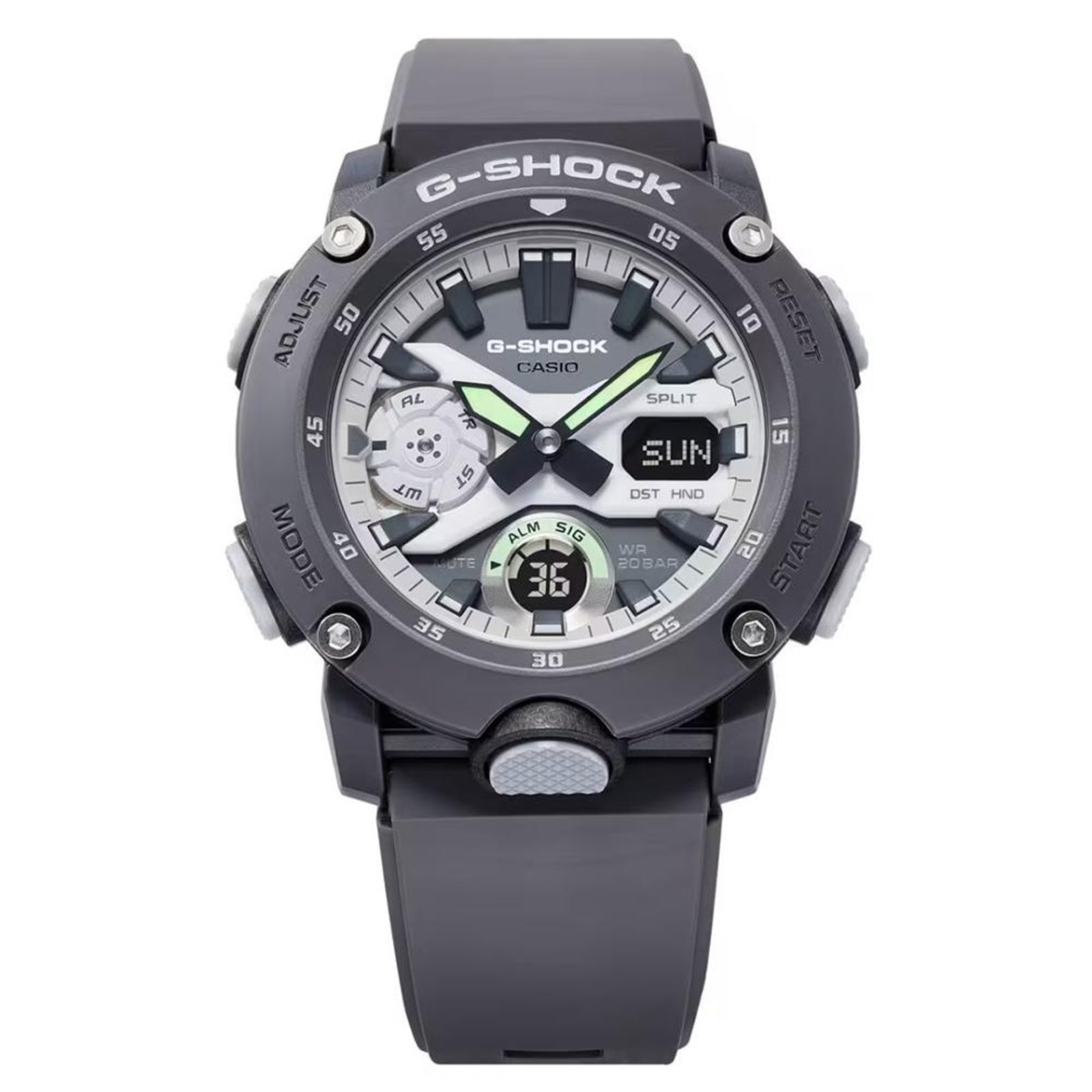 Vista 3 Relógio G-Shock GA-2000HD-8ADR Cinza Escuro grafite G-SHOCK grafite