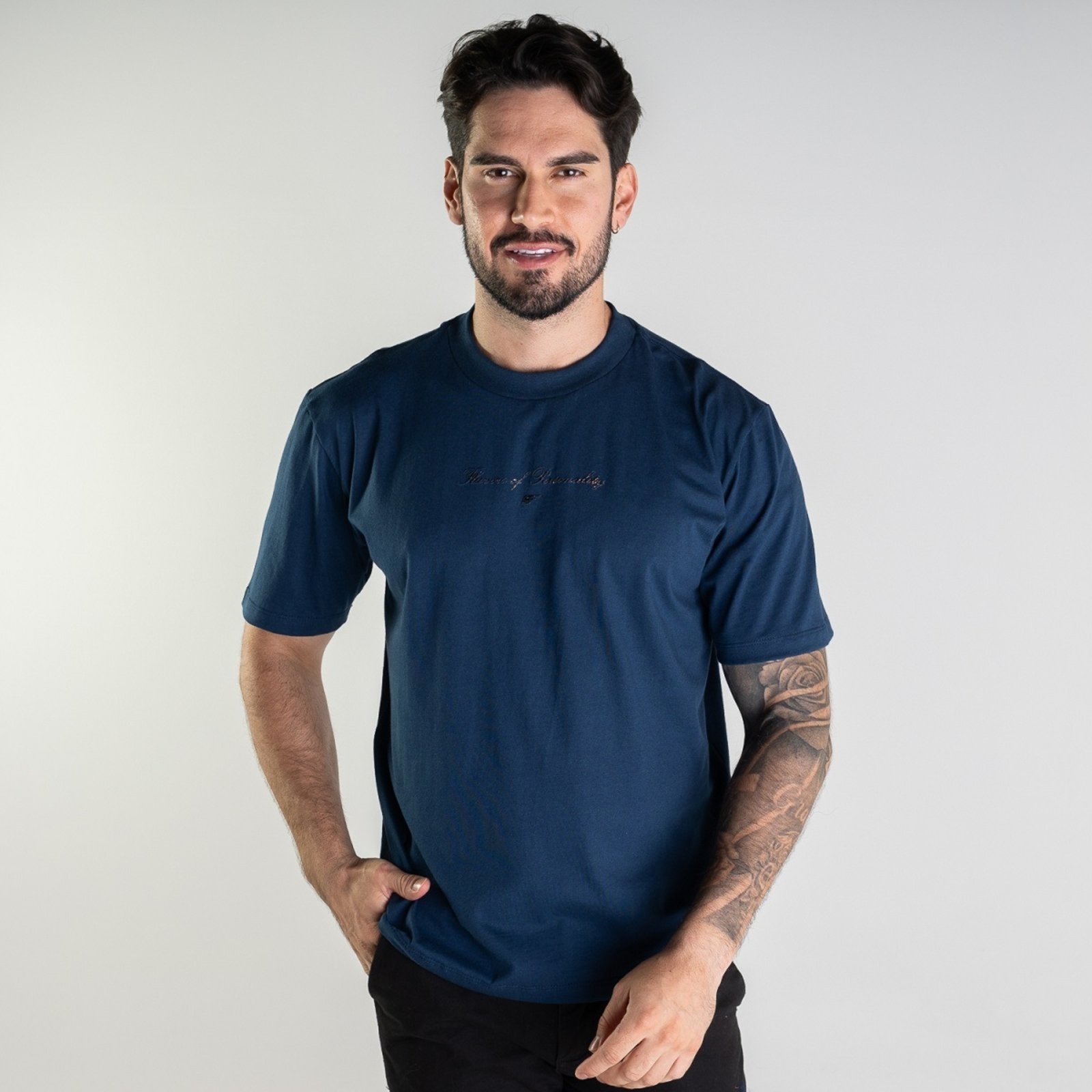 Camiseta Ellus Flavors Over Azul Marinho