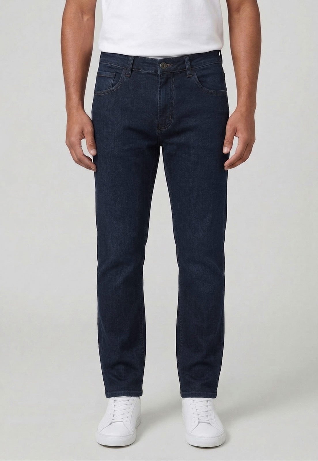 Calça Jeans Masculina Aleatory Reta Azul Escuro