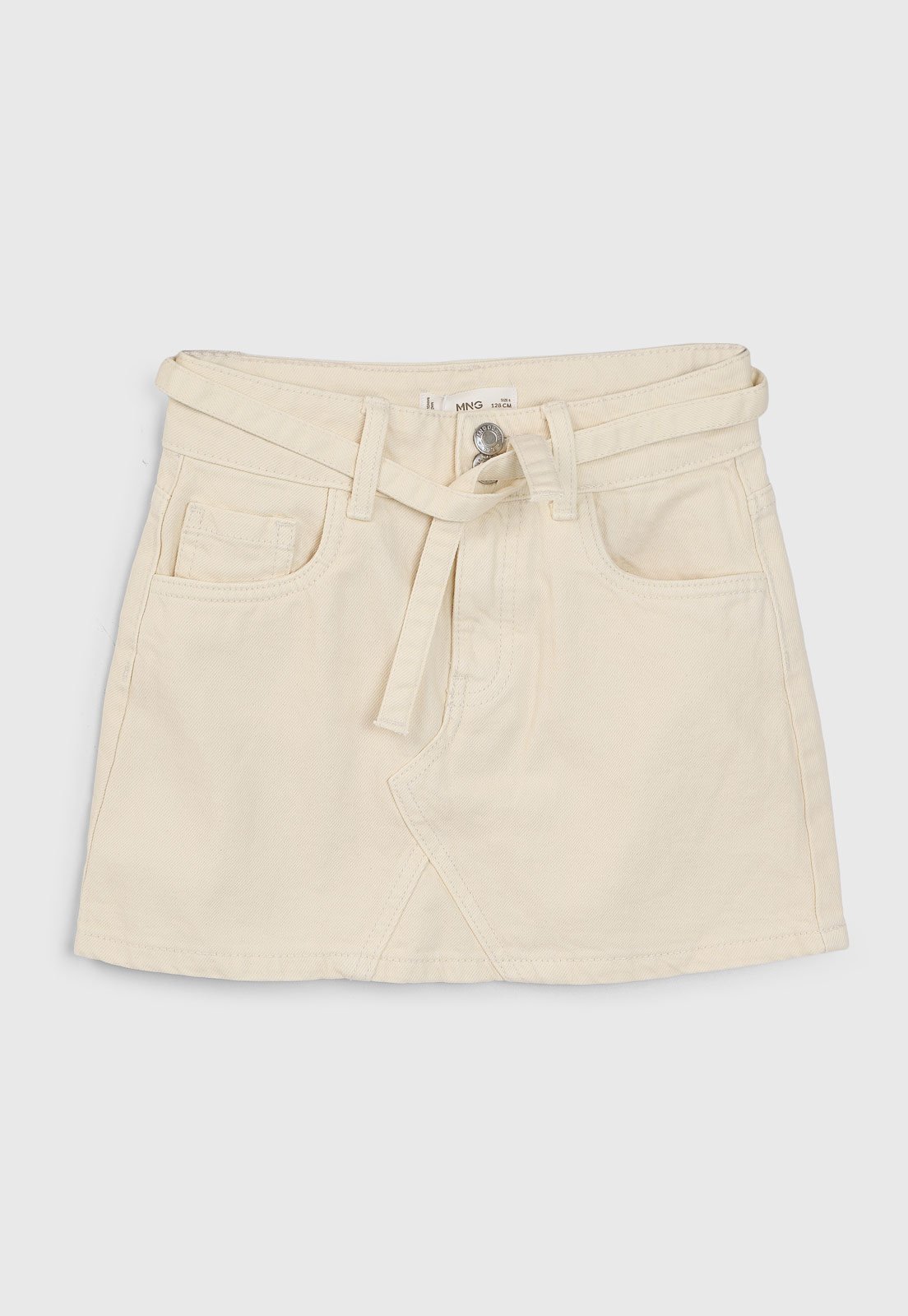 Vista 2 Infantil - Saia Mango Com Cinto Cru Mango Kids bege