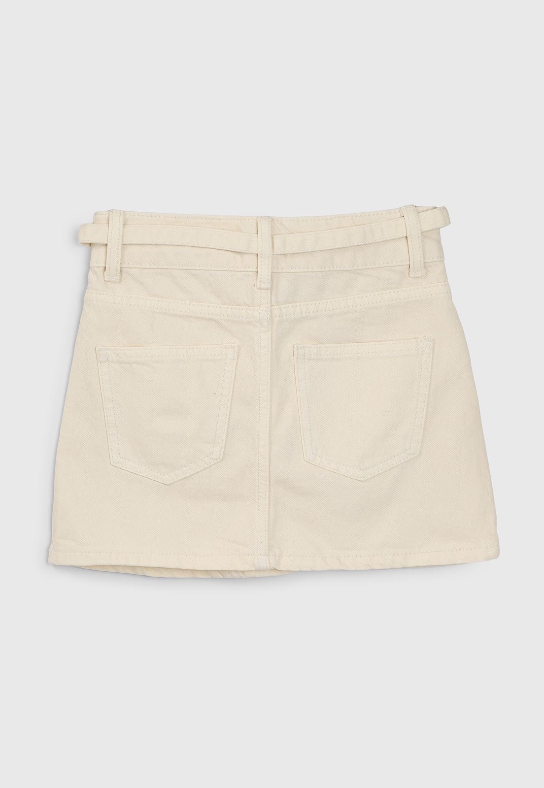 Vista 3 Infantil - Saia Mango Com Cinto Cru Mango Kids bege
