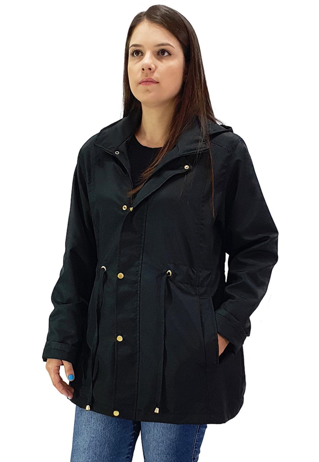 Parka Jaqueta Butu Biru P ao GG Feminino Preto