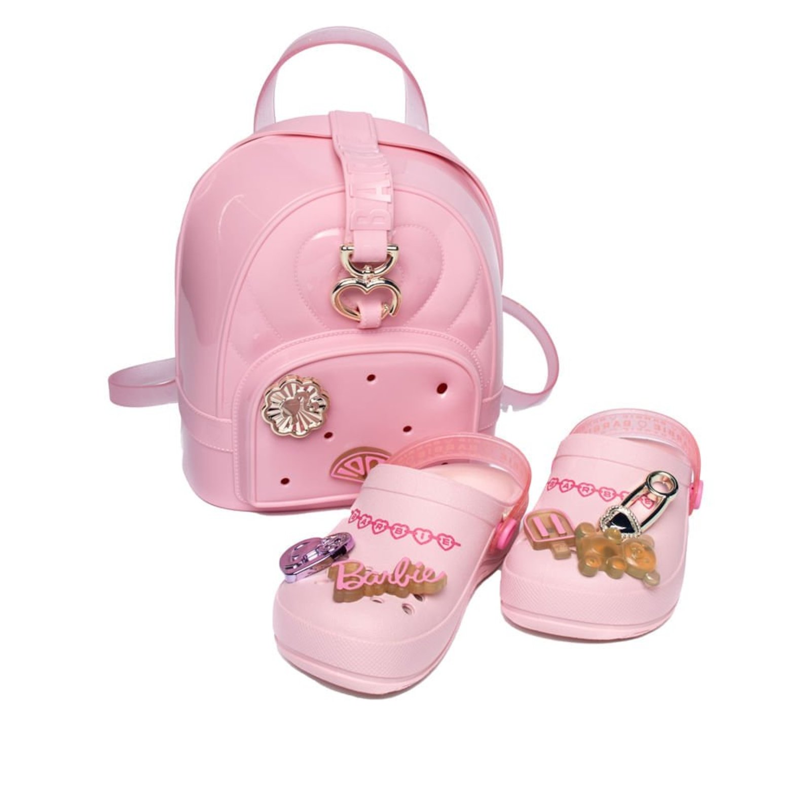 Infantil - Sandália Babuche Grendene Barbie Mochila Rosa Claro