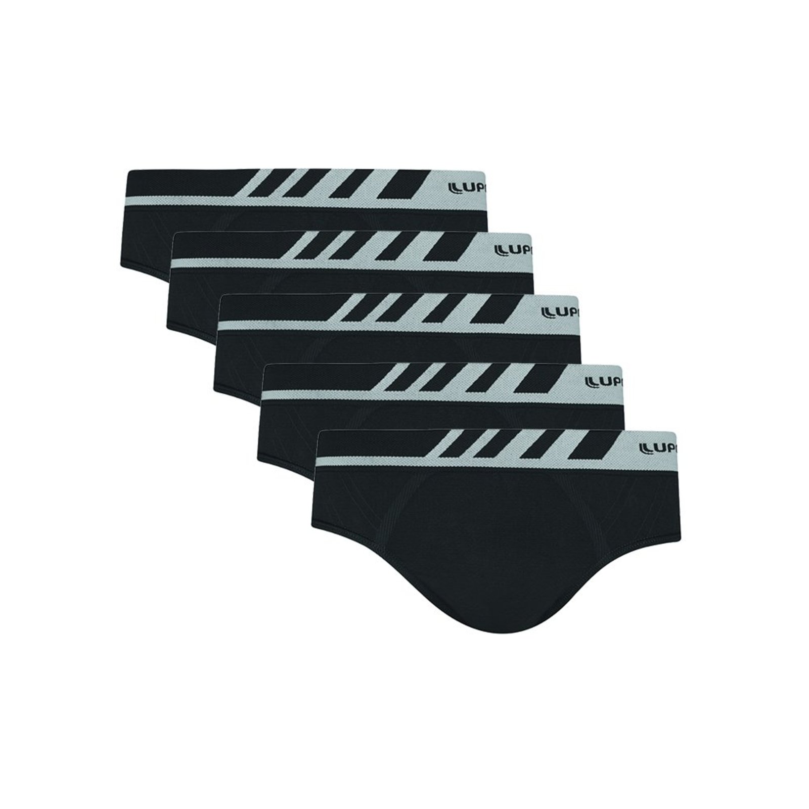 Kit 5 Cuecas Slip Sem Costura Microfibra Adulto Lupo 691