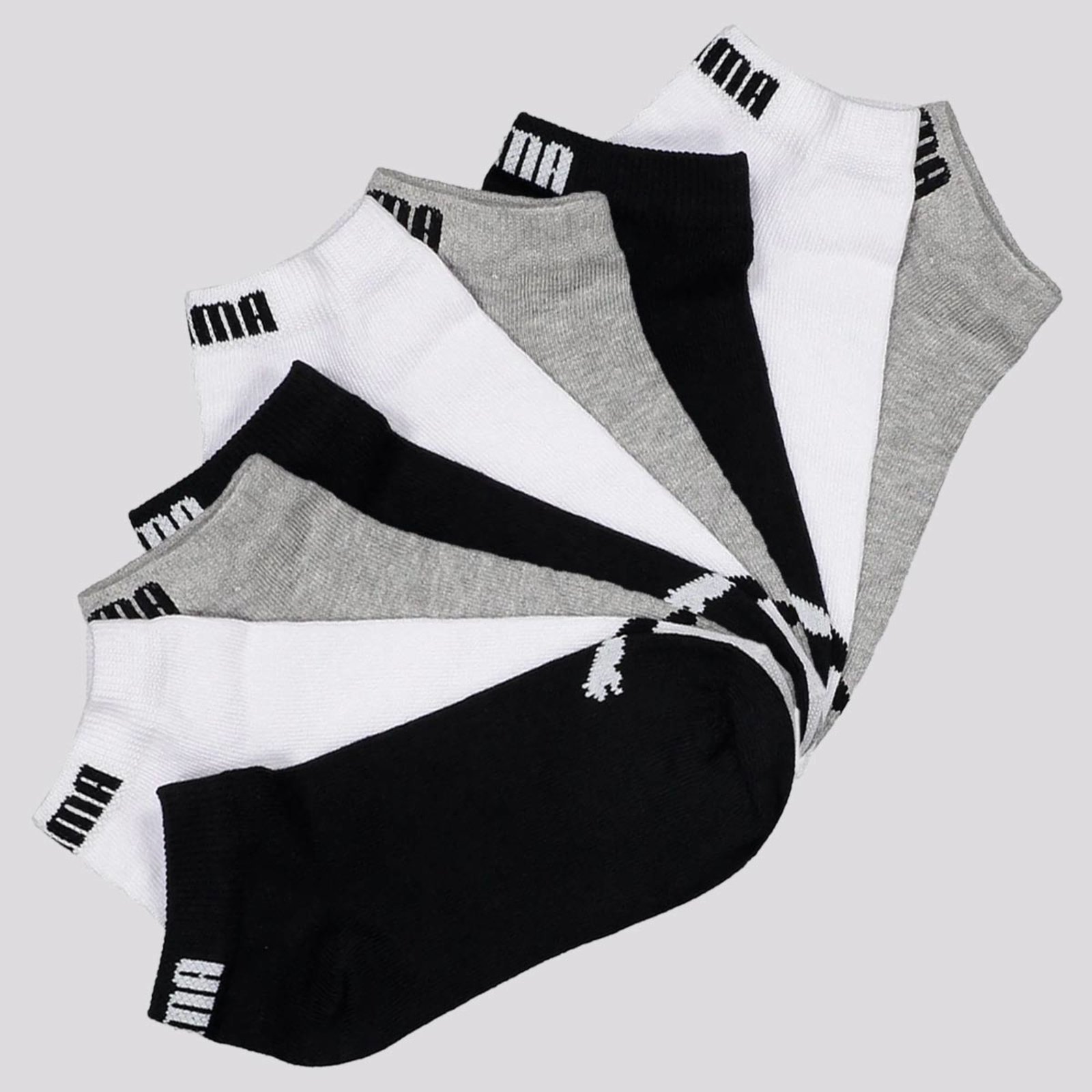 Kit Meia Puma Sapatilha 9 Pares Cinza