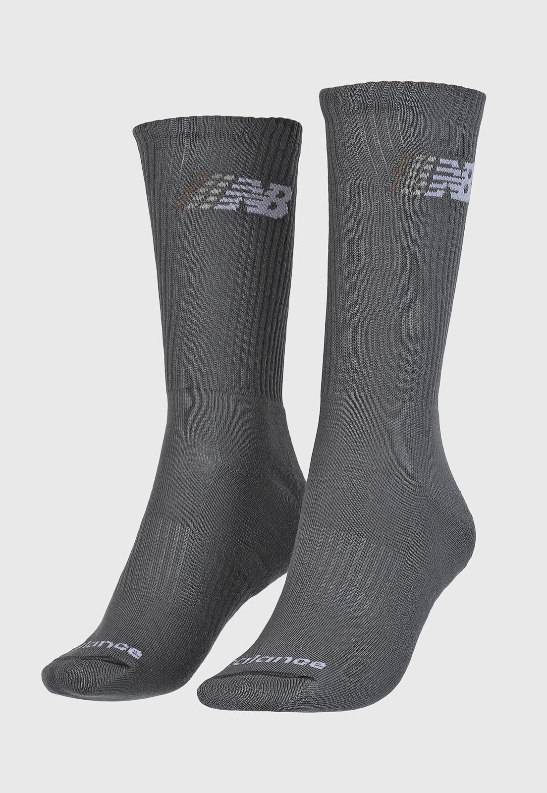Meia Cano Alto New Balance Graphic Cinza