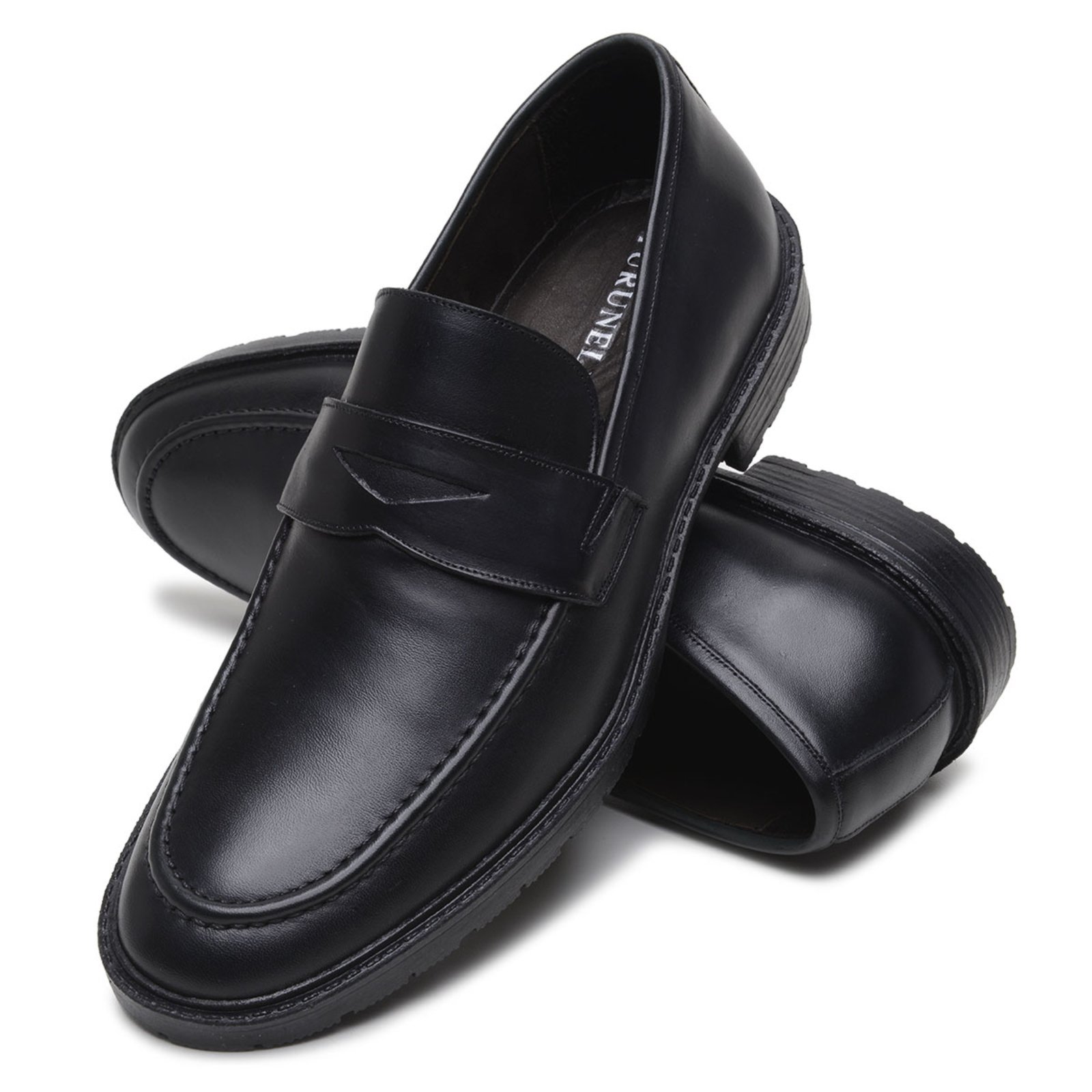 Sapato Masculino Mocassim Veritimo Em Couro Brogue Casual Oxford Social Conforto Preto