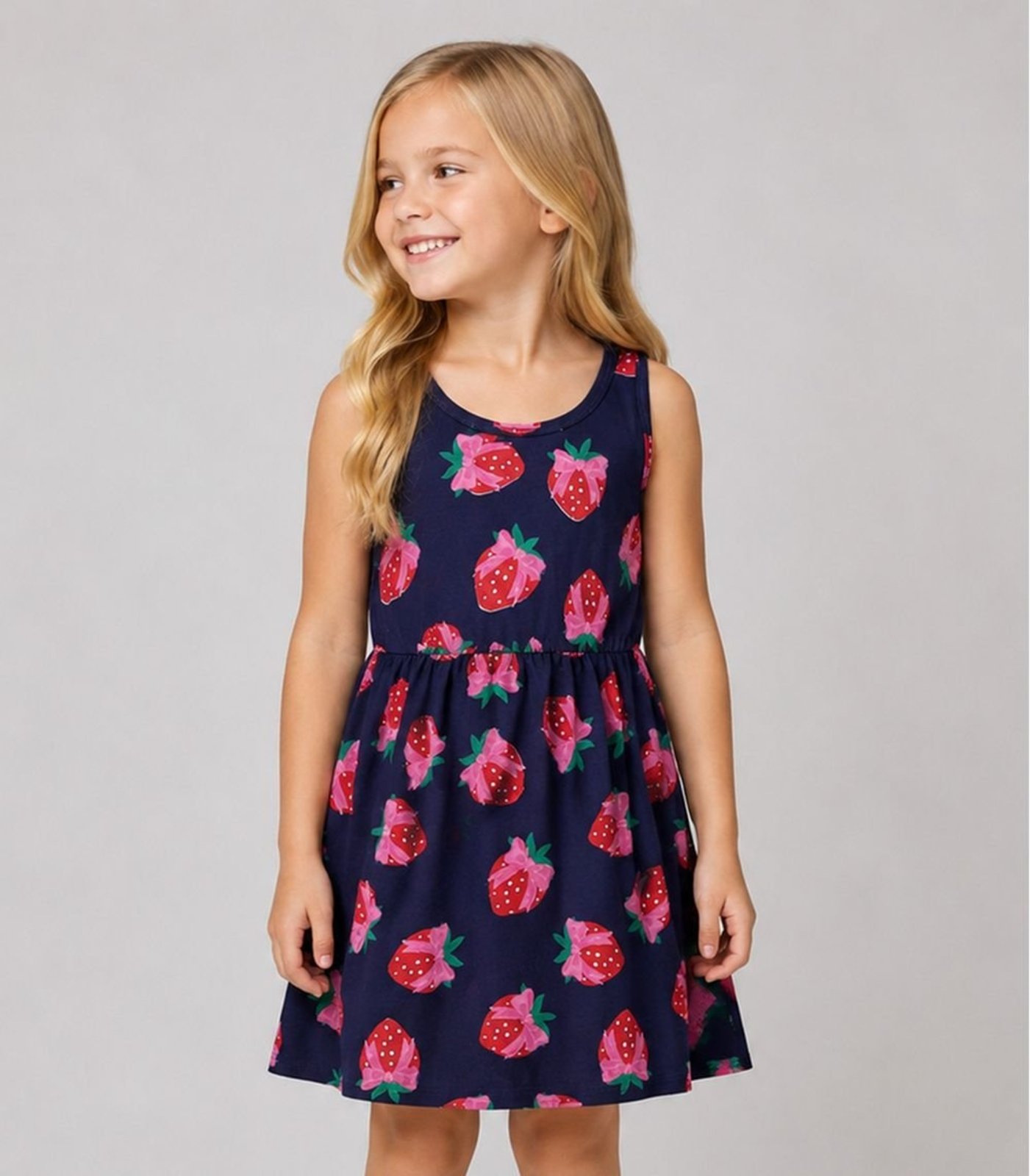 Infantil - Vestido Meia Malha Estampado Select Azul