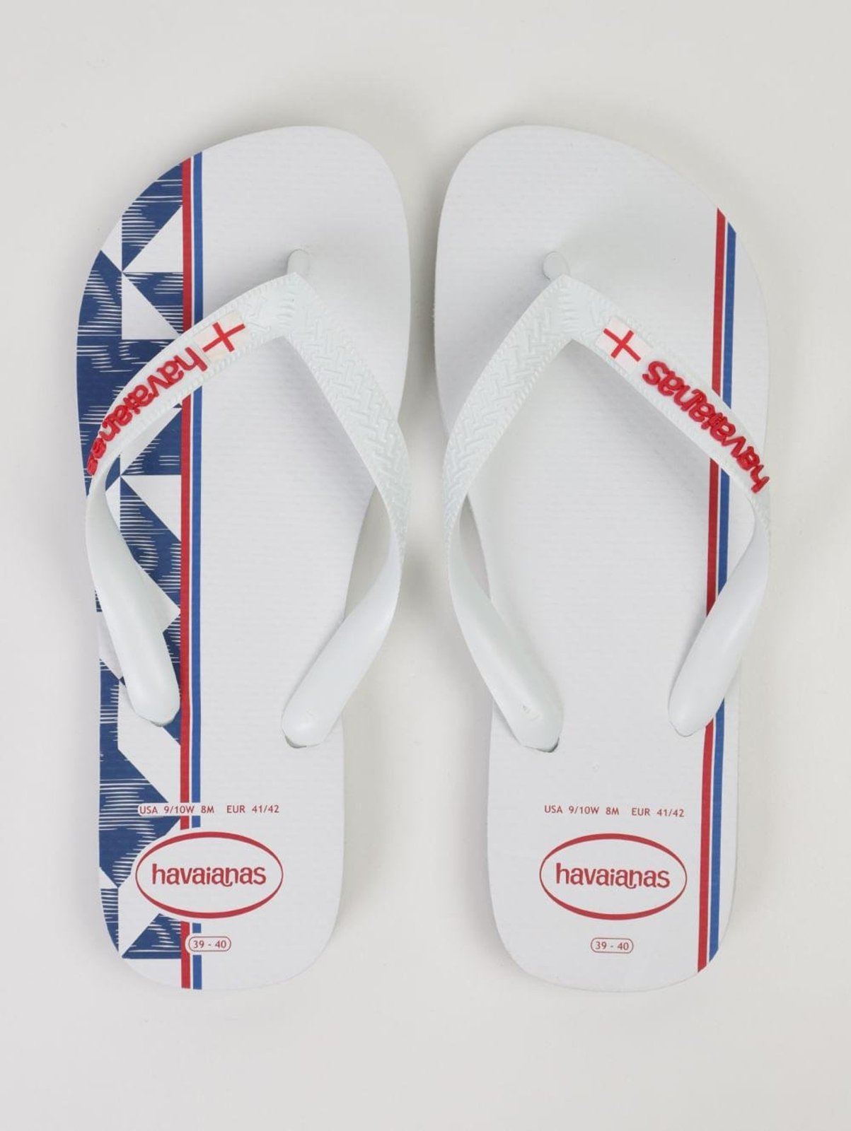 Chinelo Top Nations Inglaterra Havaianas Masculino BRANCO/VERMELHO