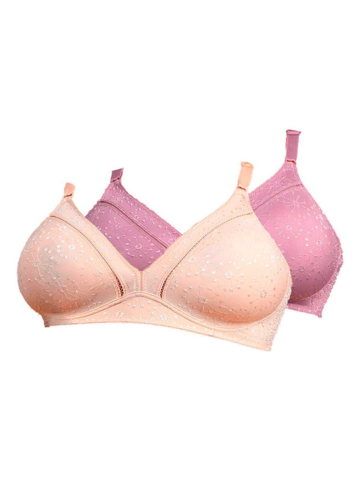 Kit com 2 Sutiãs sem Aro e sem Bojo Duloren 111743 Taça B Bege
