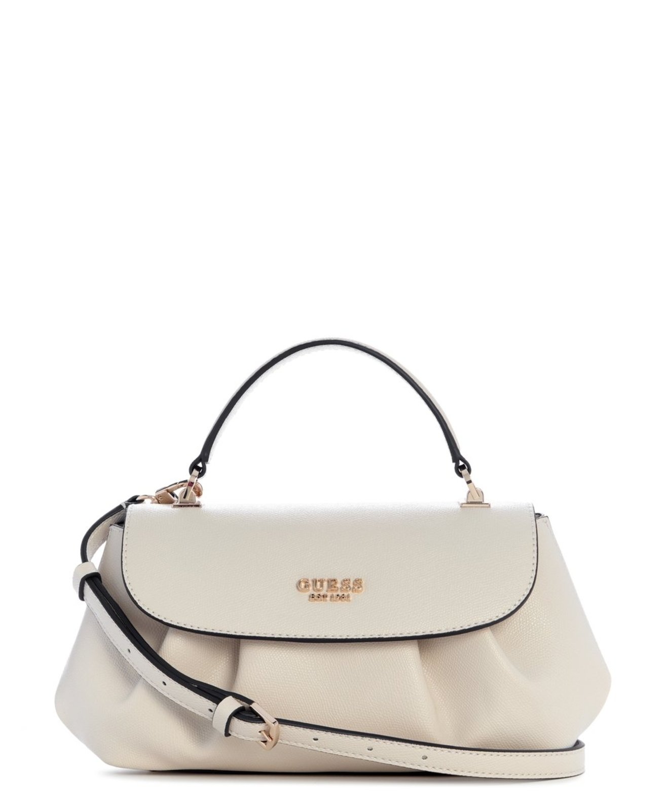 Bolsa Guess Amorette de Mão Flap Off White
