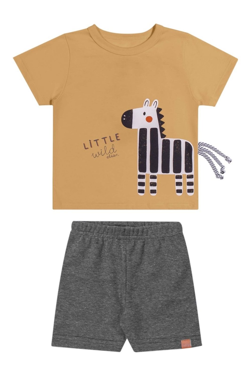 Infantil - Conjunto Menino Zebra Interativo Elian Amarelo