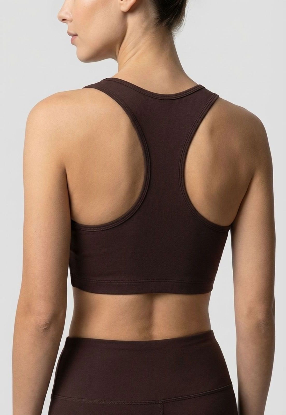 Vista 3 Top Feminino Fila Nadador Essential Cast marrom Fila marrom