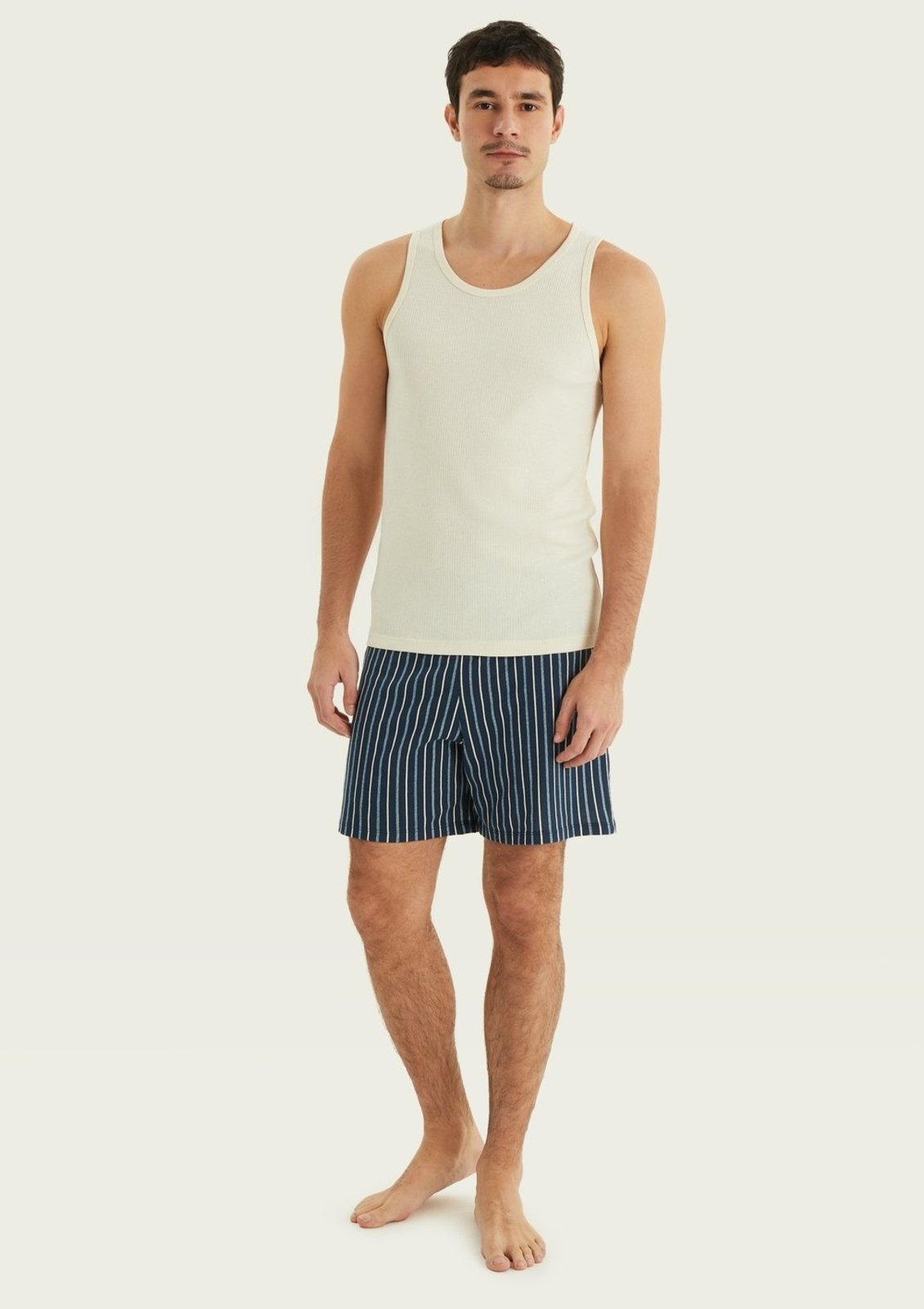 Pijama Curto Masculino Em Ribana Hering