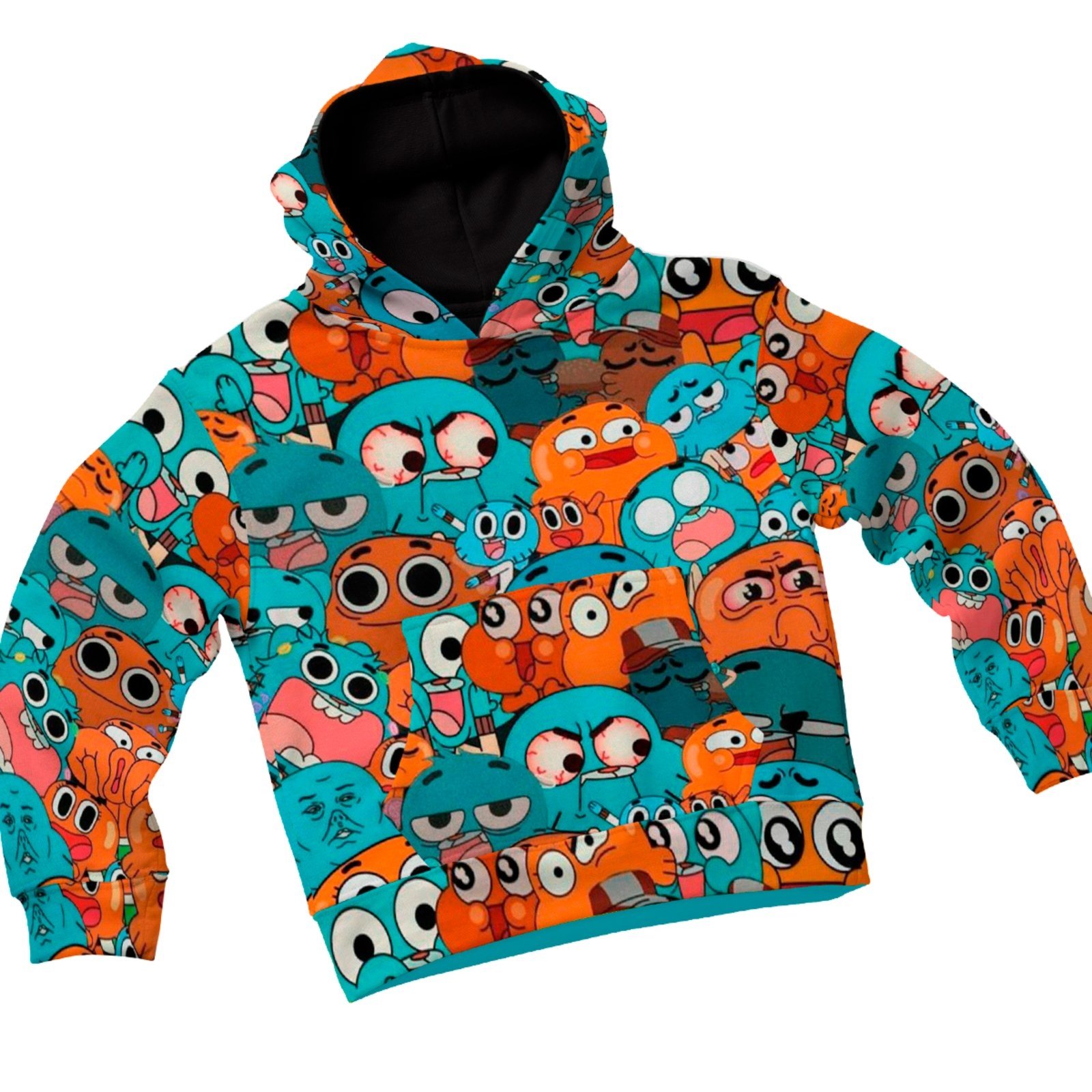 Infantil – Moletom Com Capuz E Bolso Personagens Carinhas Divertidas Colorido