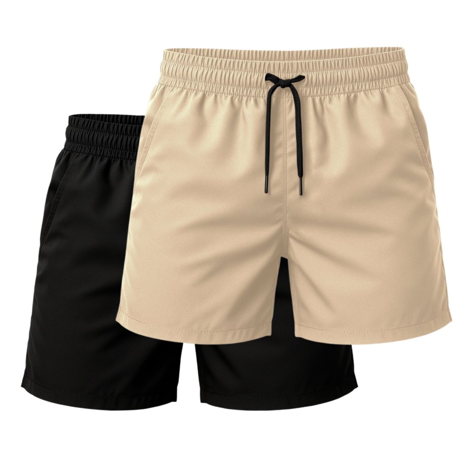 Kit 2 Short Tactel Leve Relaxado Moda Praia Liso Bermuda Masculina