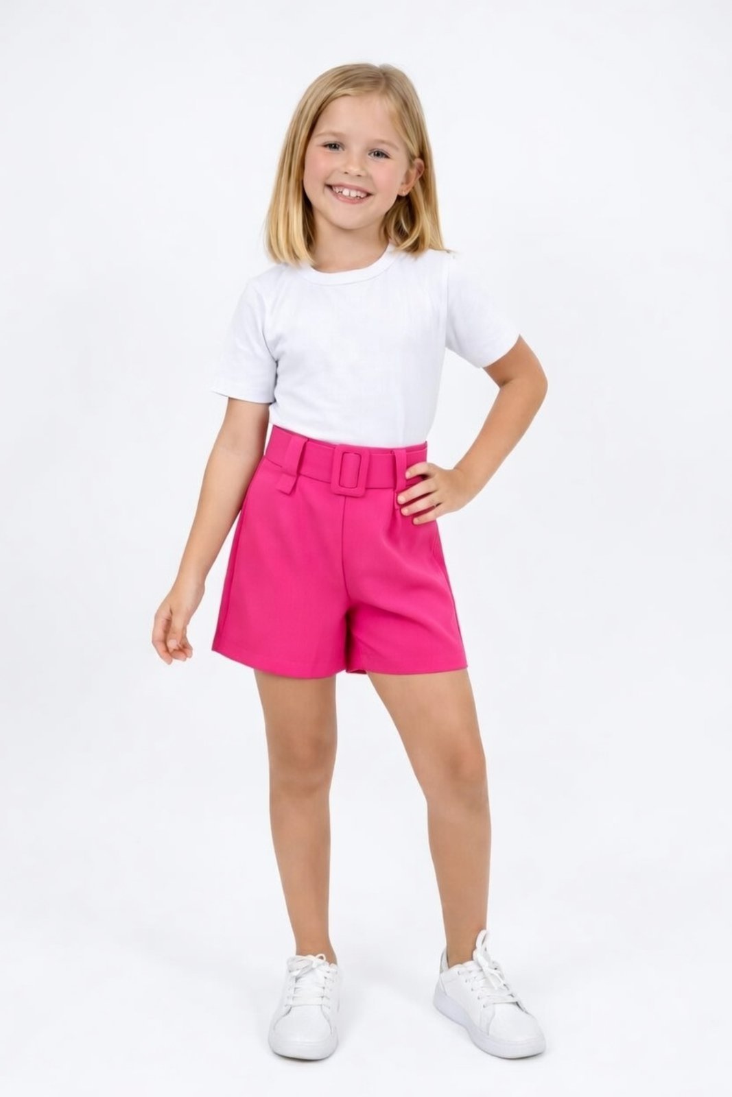 Infantil - Short D Bell Outlet Fashion Bengaline Pink