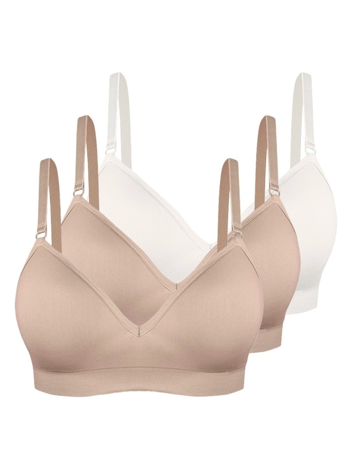 Kit com 3 Sutiãs sem Aro com Bojo Trifil 4936 Taça B