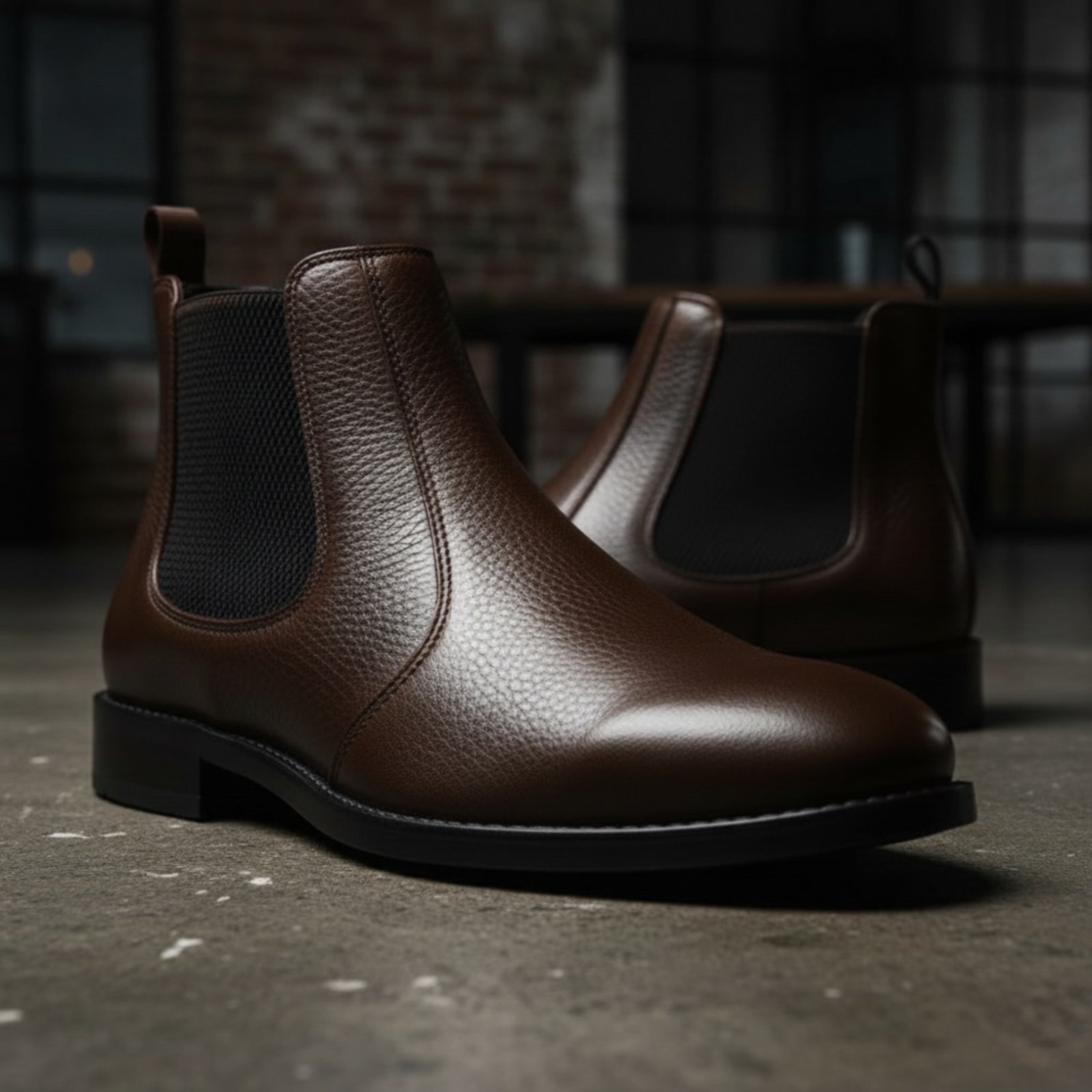 Vista 3 Bota Masculina Chelsea London Vittal em Couro Legítimo Confortável Anatômica USE VITTAL café USE VITTAL café