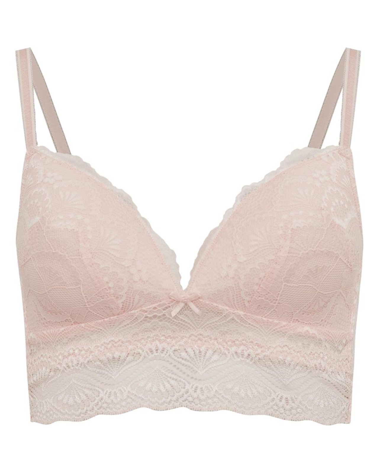 Sutiã Triângulo Bojo Renda Shiny Love Rosa Potpourri