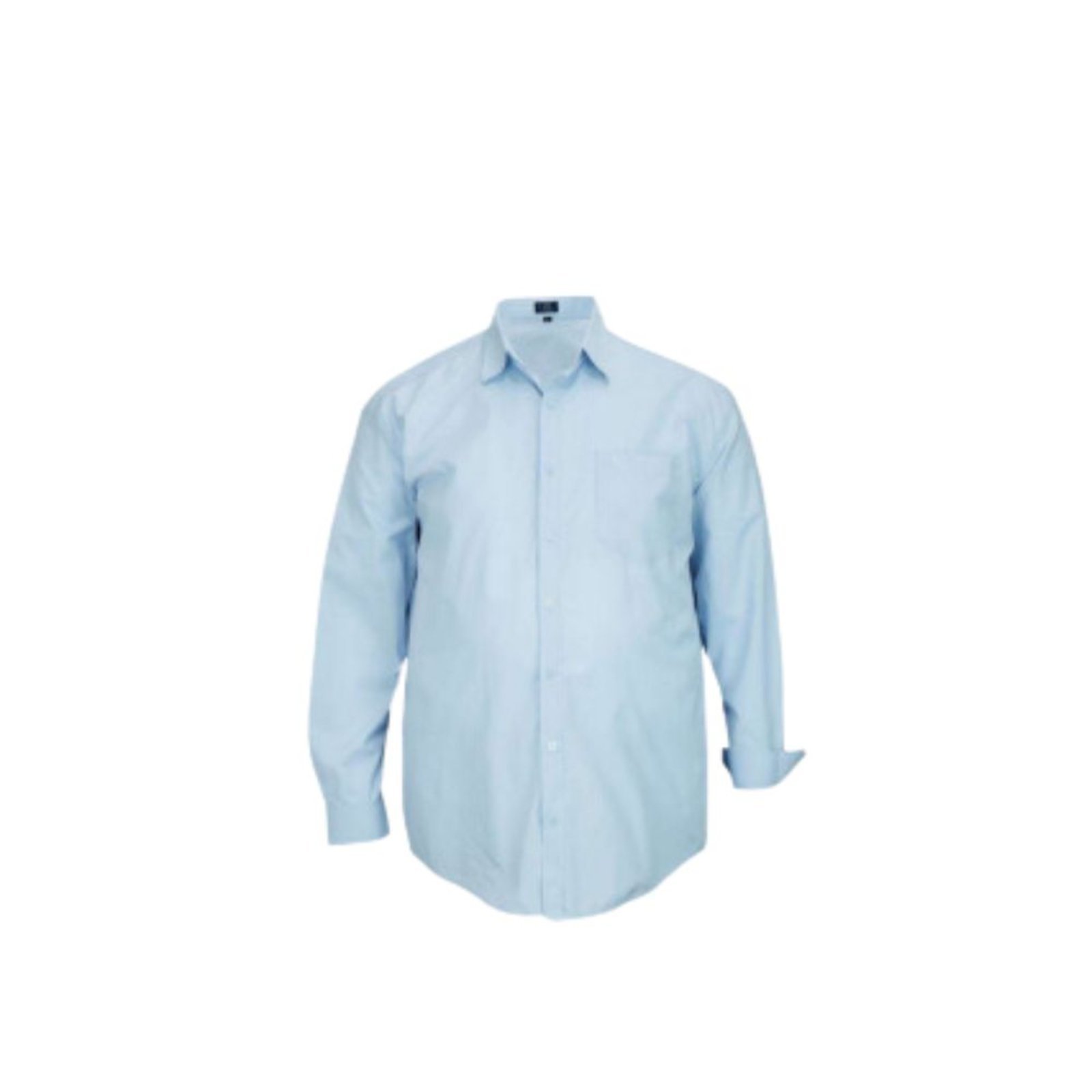 Camisa Manga Longa Amil Clássica Poliéster Plus Size Azul 3033
