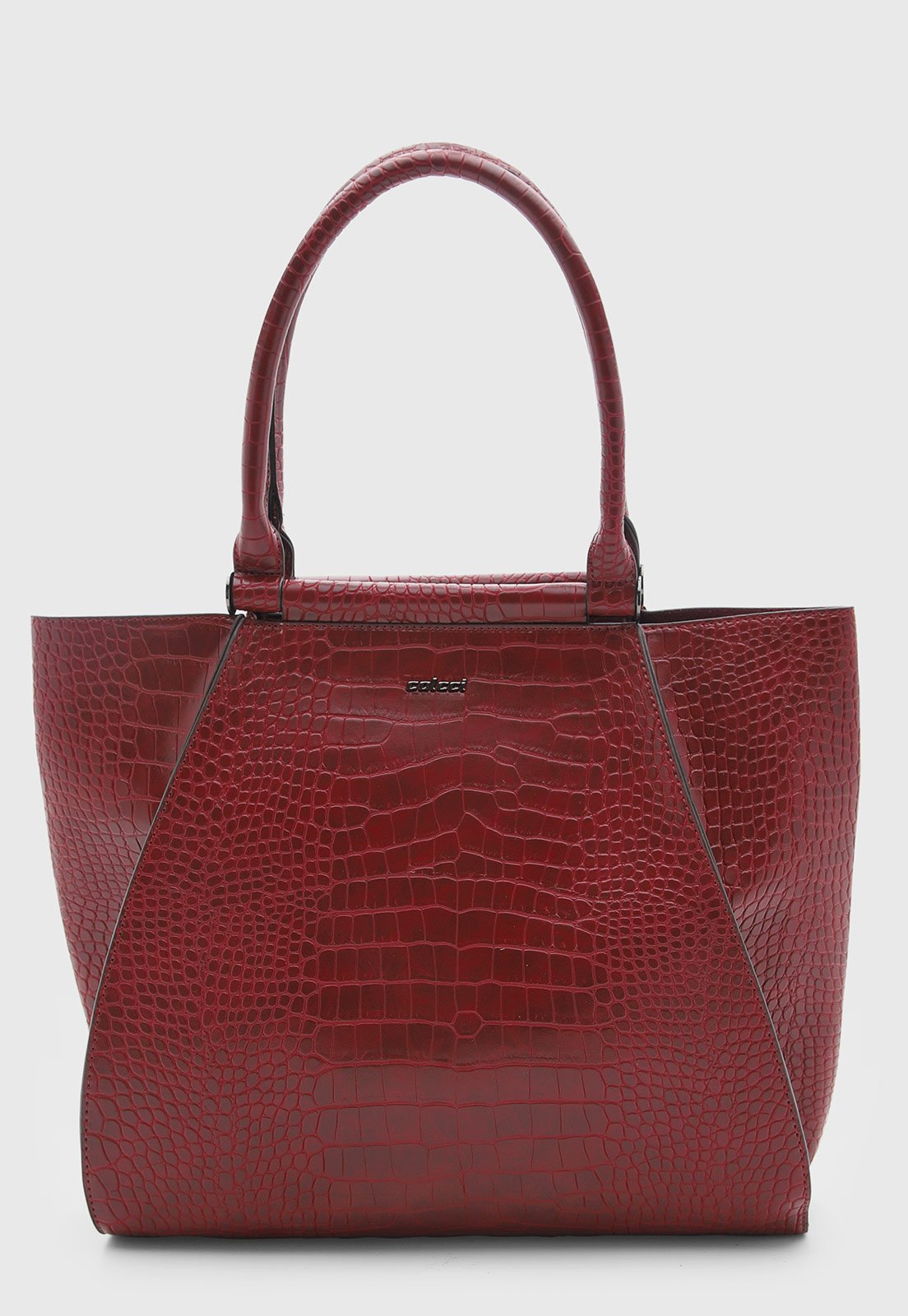 Bolsa Feminina Colcci Grande Croco Bordô