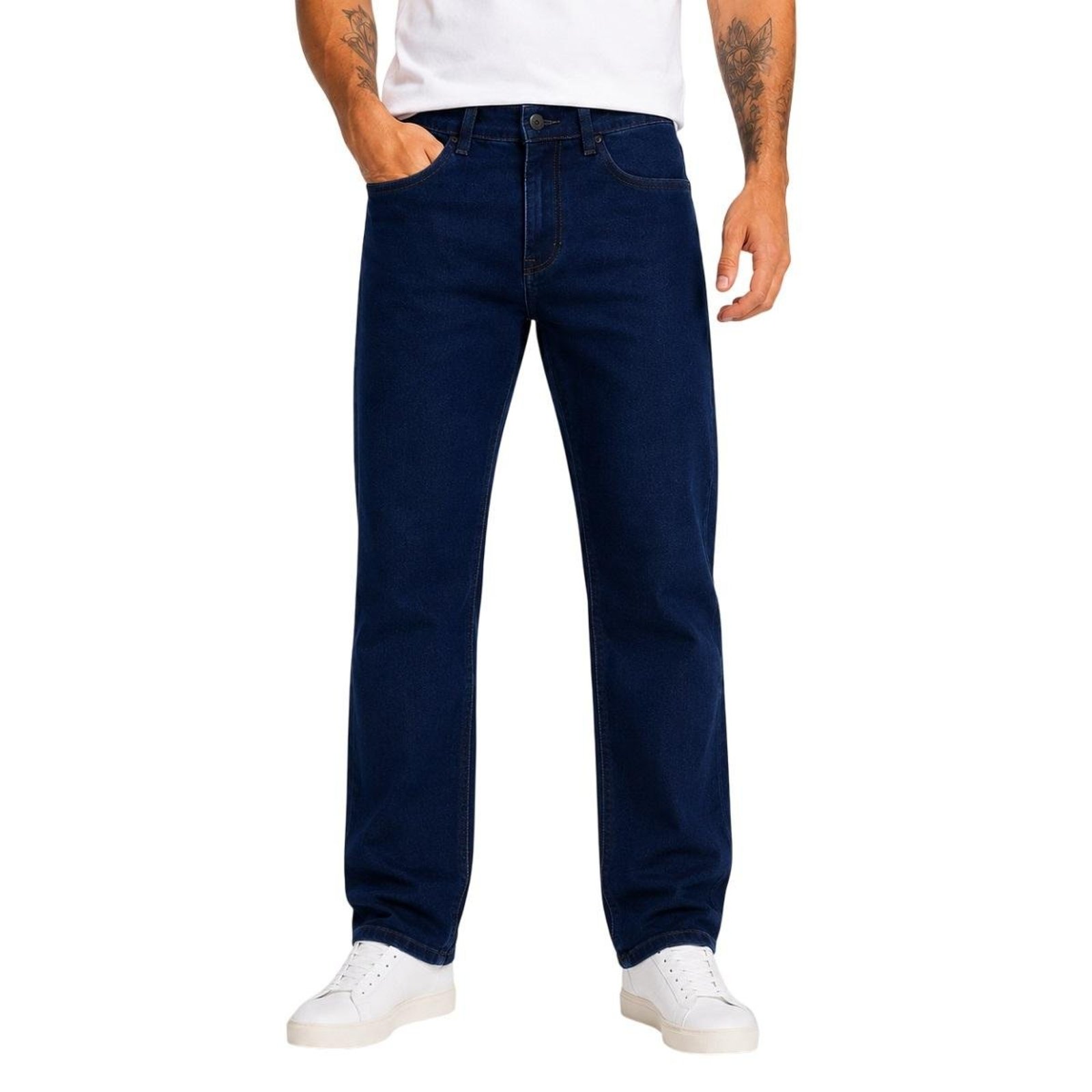Calça Masculina Casual Reta Max Denim Premium 12313 Marinho