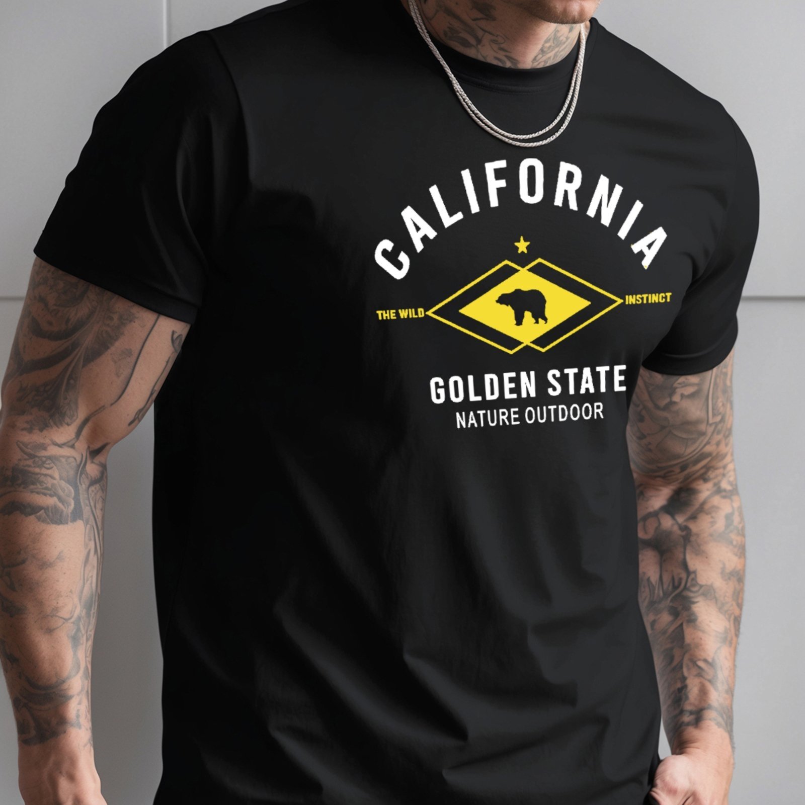 Camisa Masculina Algodão Camiseta Estampada Casual